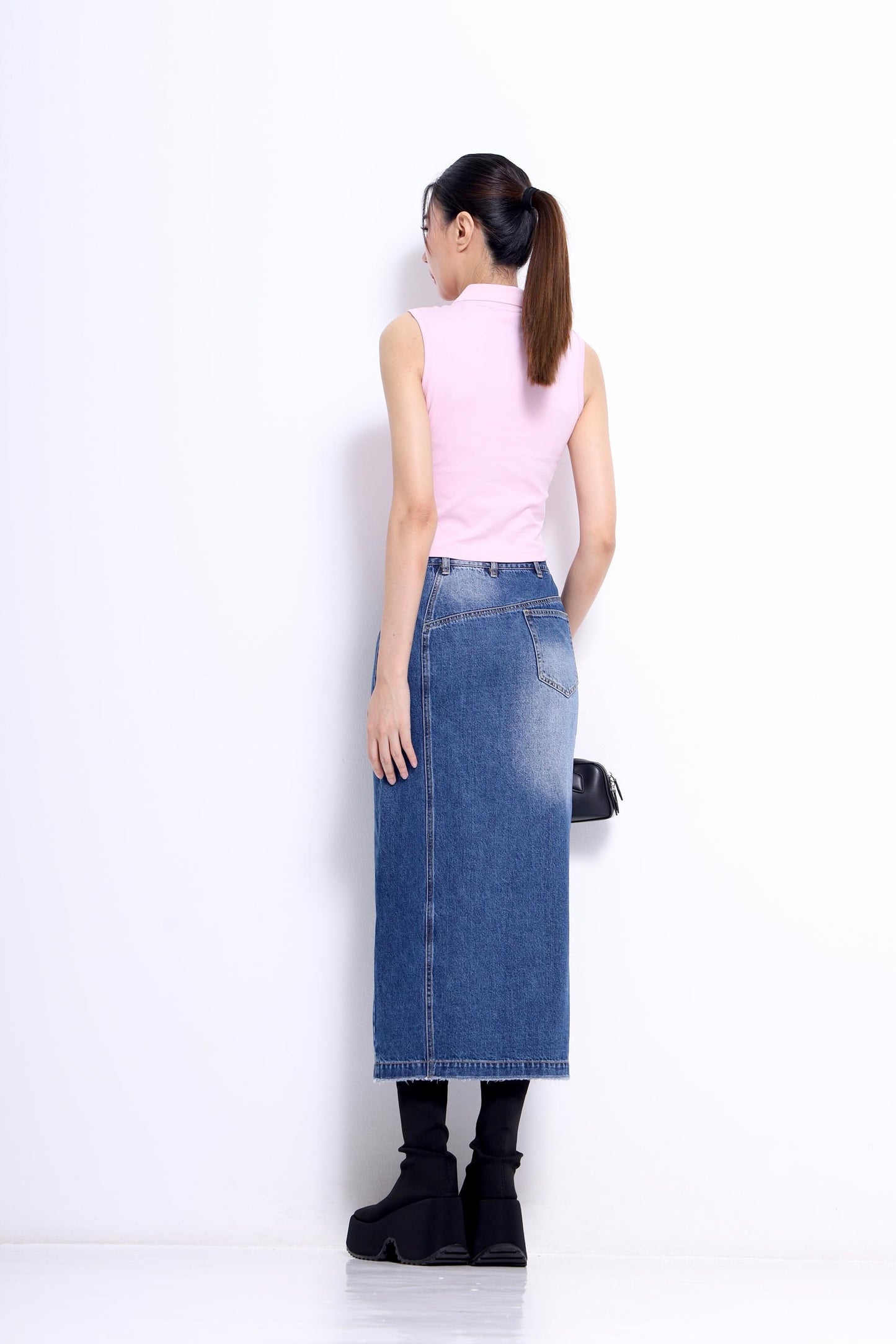 Carly V-Neck Embroidered Polo Tee