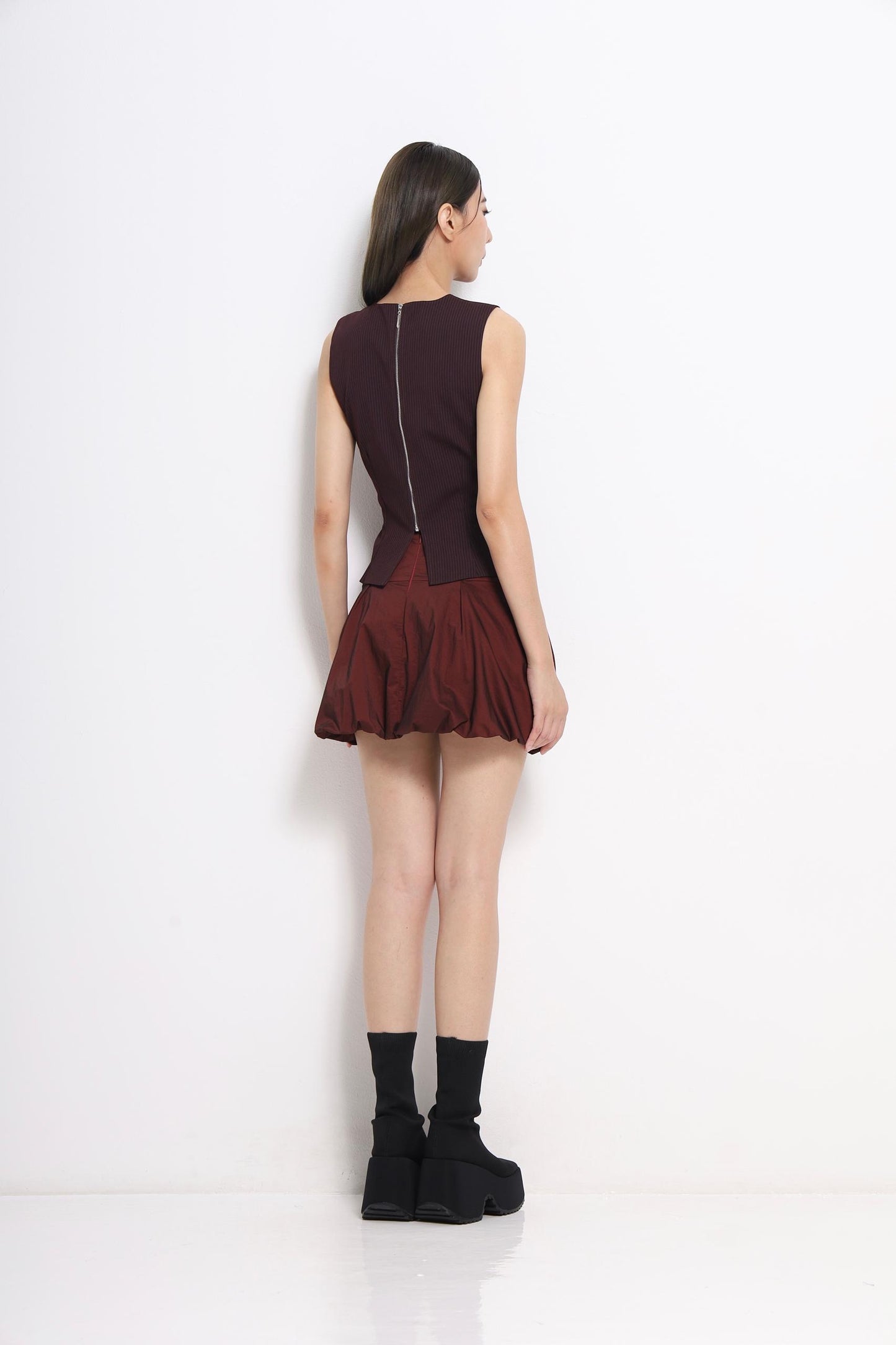 Talia Bubble Hem Mini Skirt