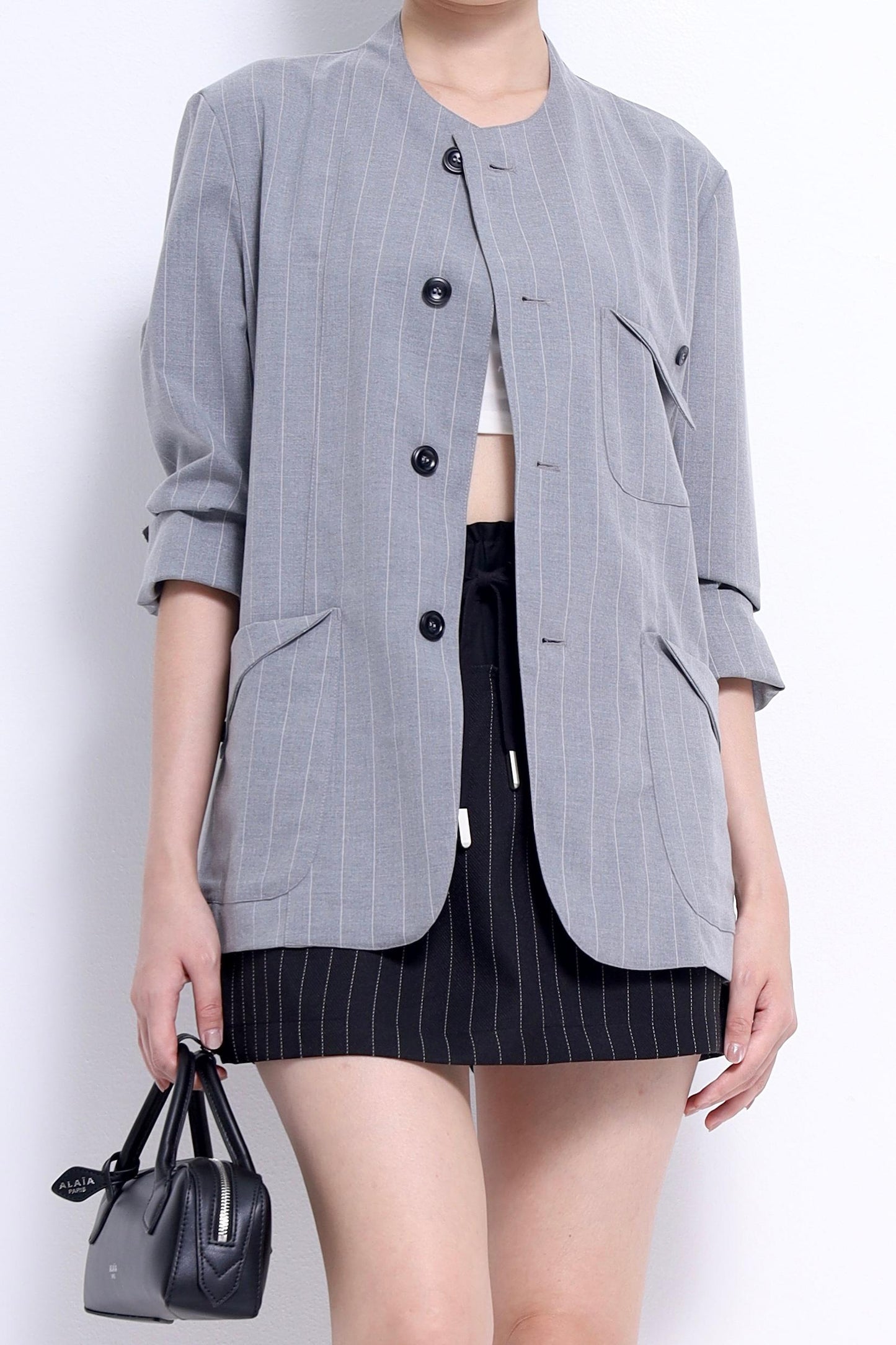 Dana Pinstripe Mini Skirt