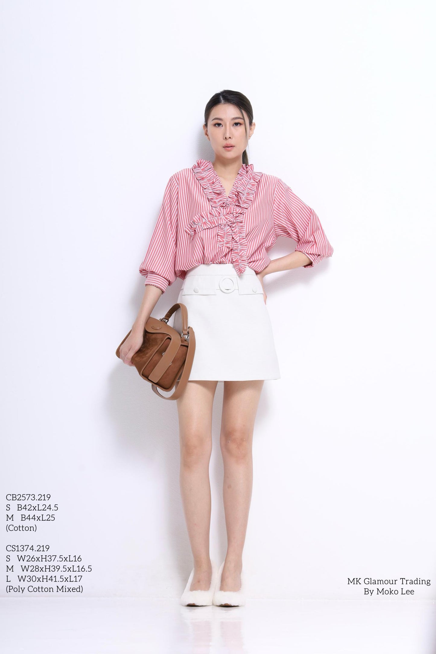 Hara Ruffle Collar Top