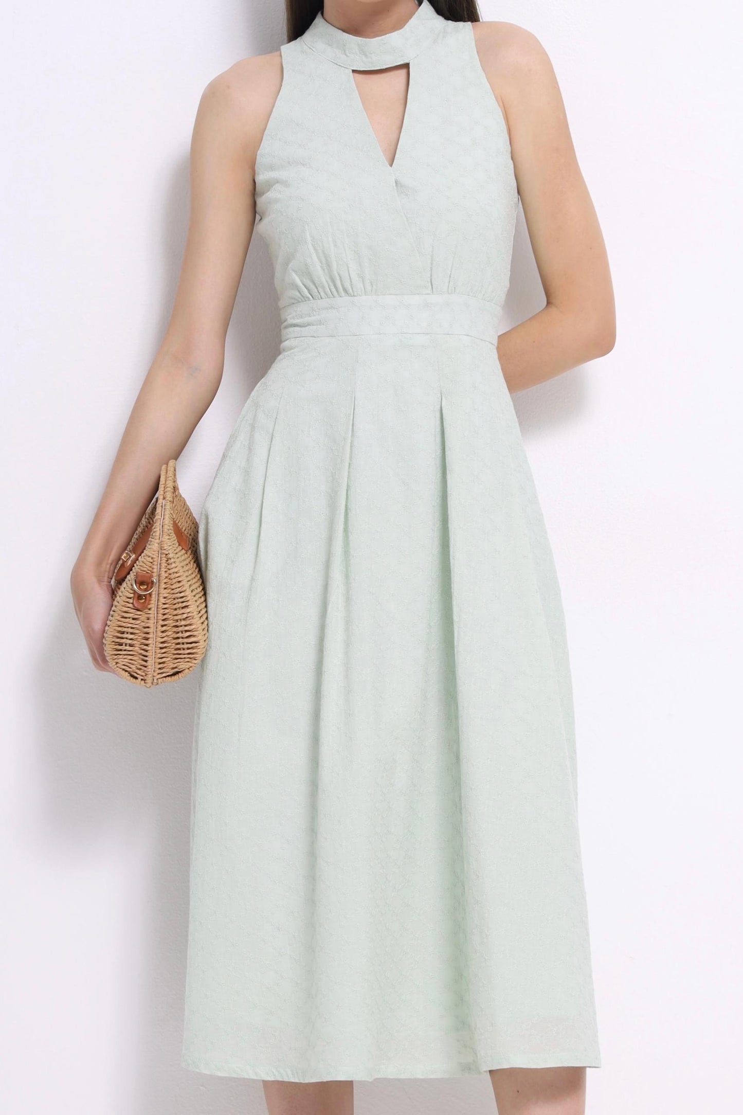 Aiko Cutout Embroidered Dress