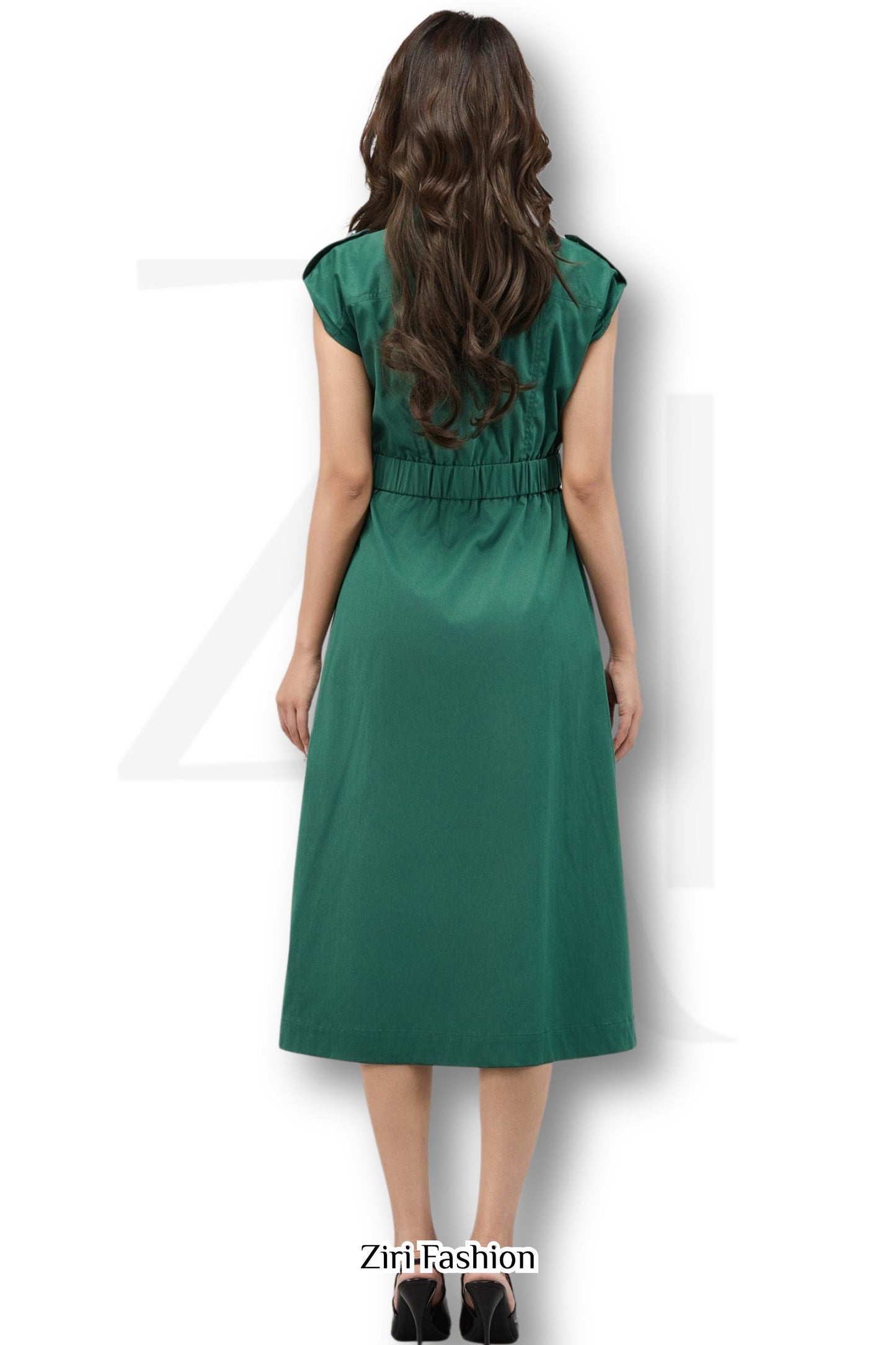 Ziri Trench Midi Dress