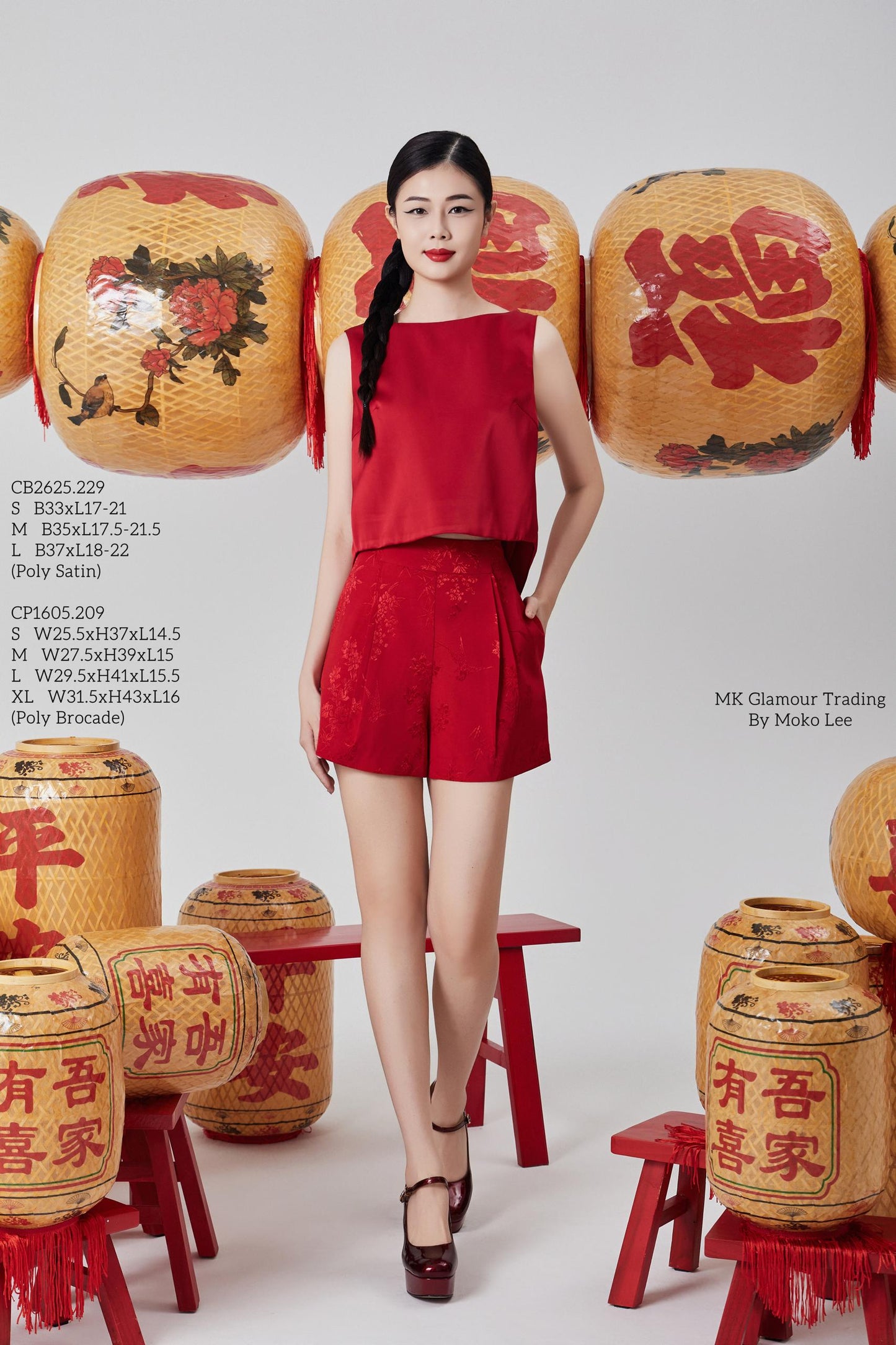 Ven Orient Pleated Shorts