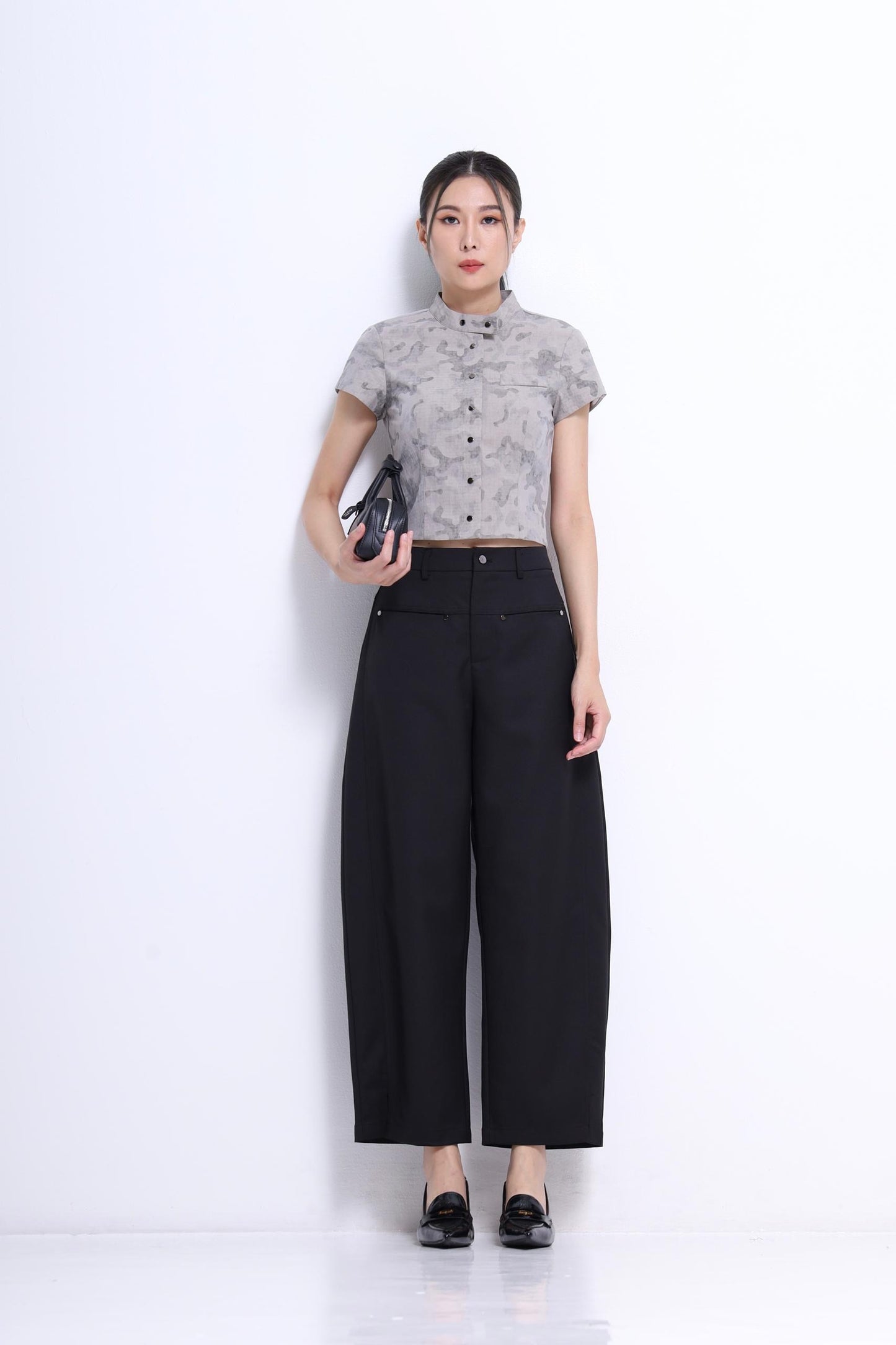 Nikki High Rise Barrel Pants