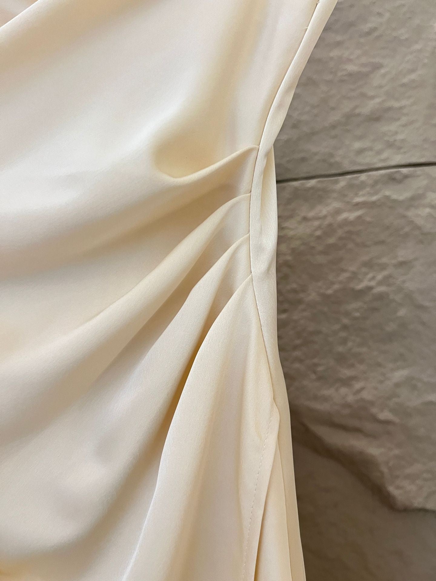 Julie Pearl Strap Satin Dress