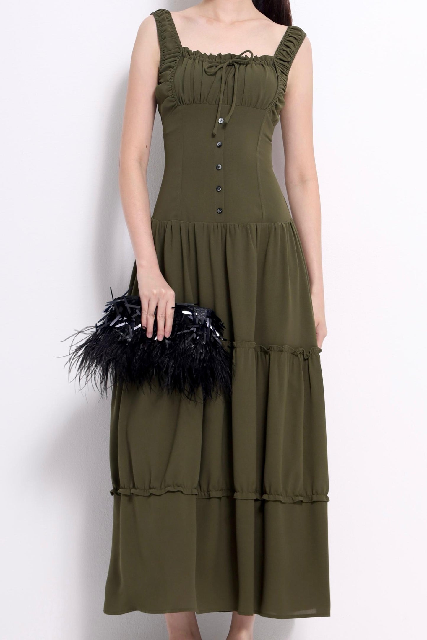 Denise Ruffled A-line Dress