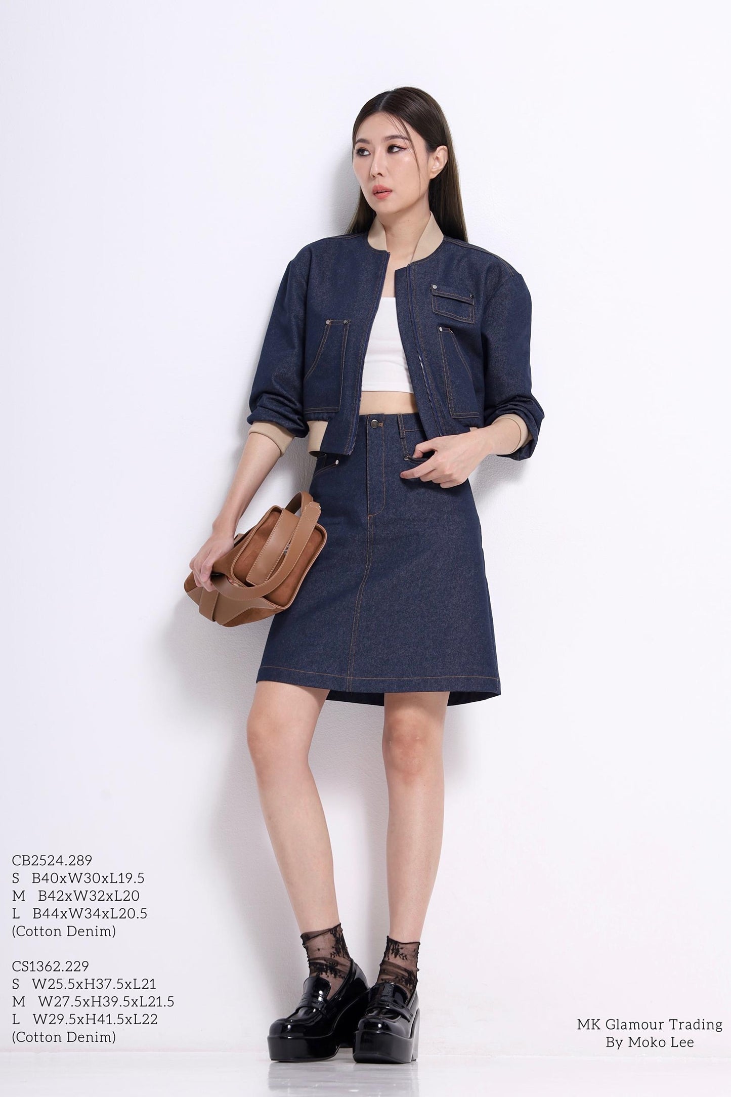 Zenda Denim Midi Skirt