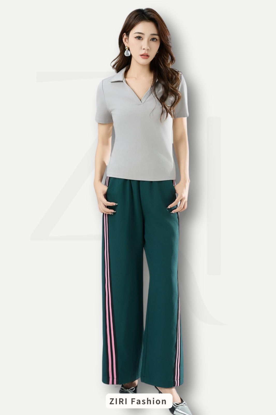 Ziri V-Neck Cotton Top