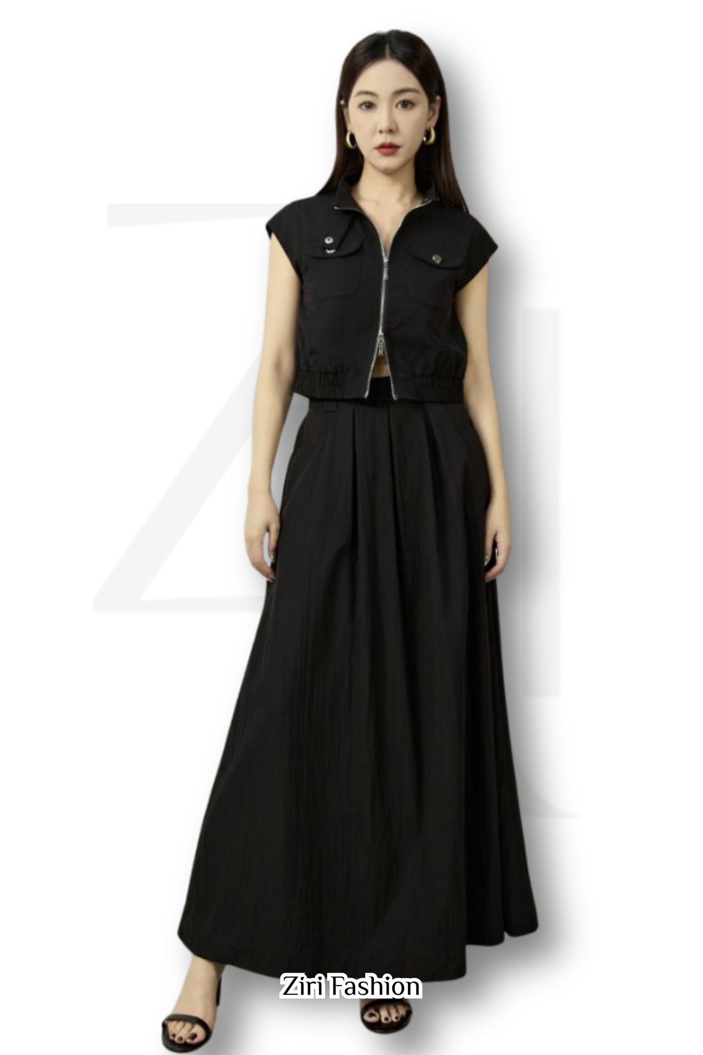 Ziri A-line Maxi Skirt