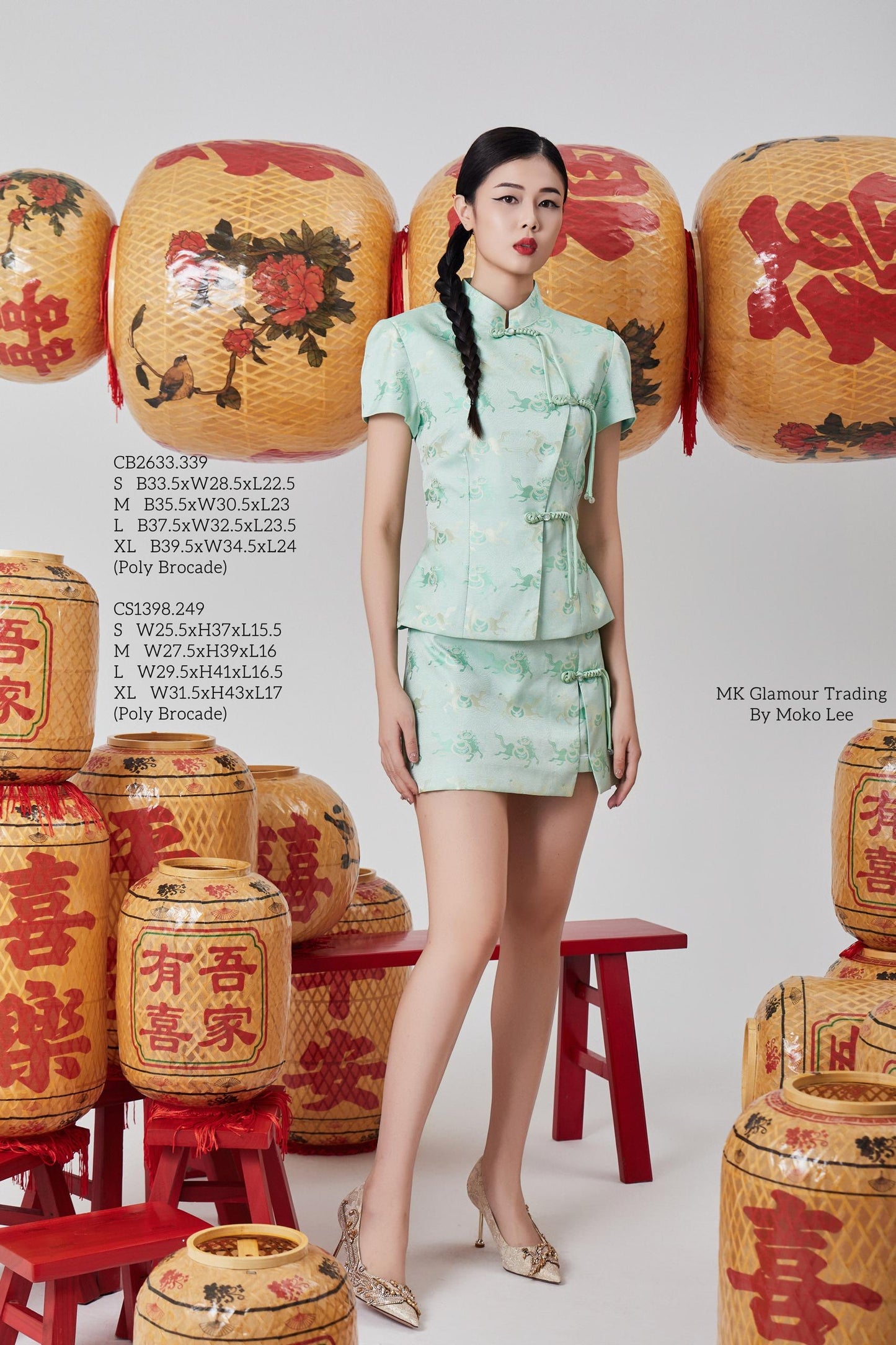 Xuan Orient Fitted Mandarin Blouse