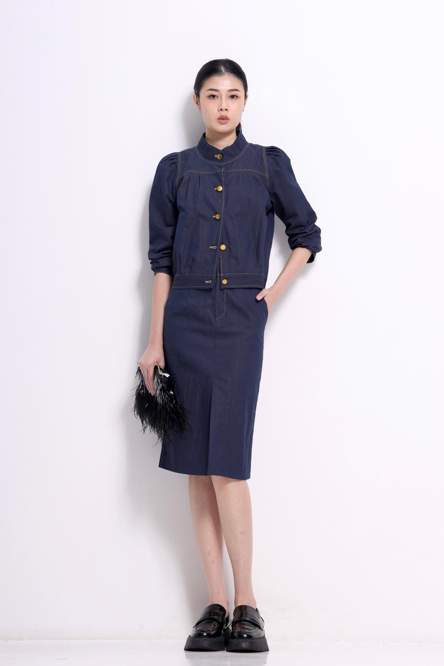 Danya Column Midi Skirt