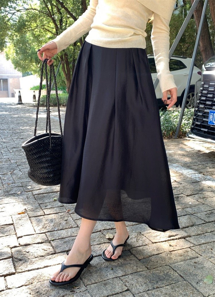 Valentina Pleated A-line Skirt
