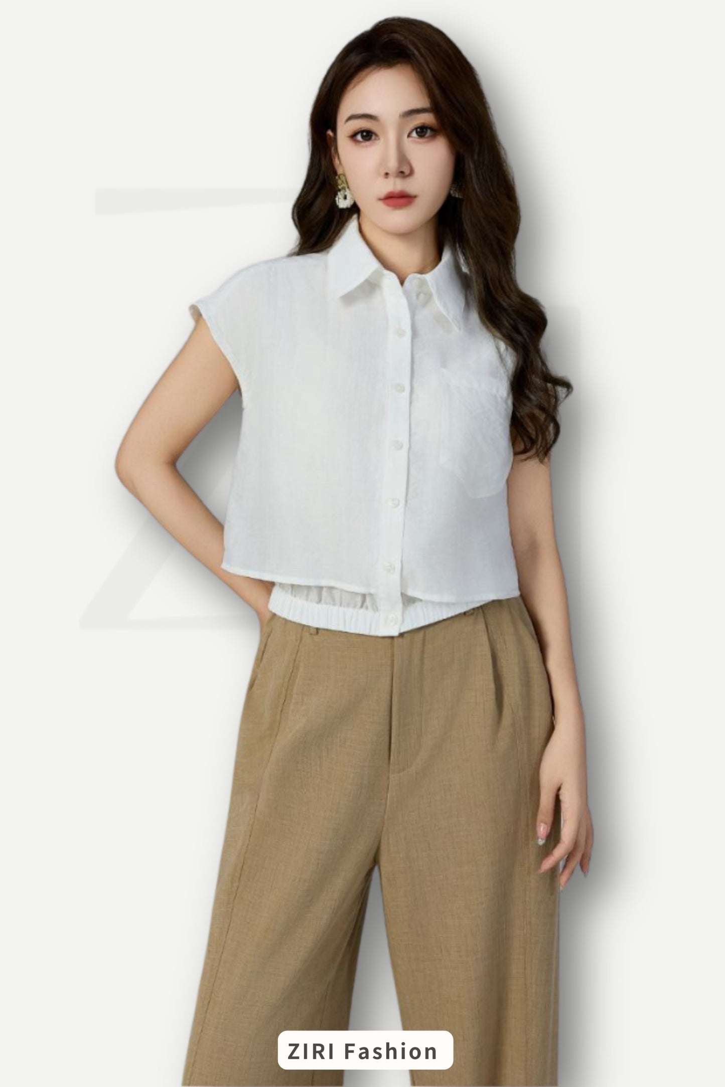 Ziri Tencel Layered Shirt