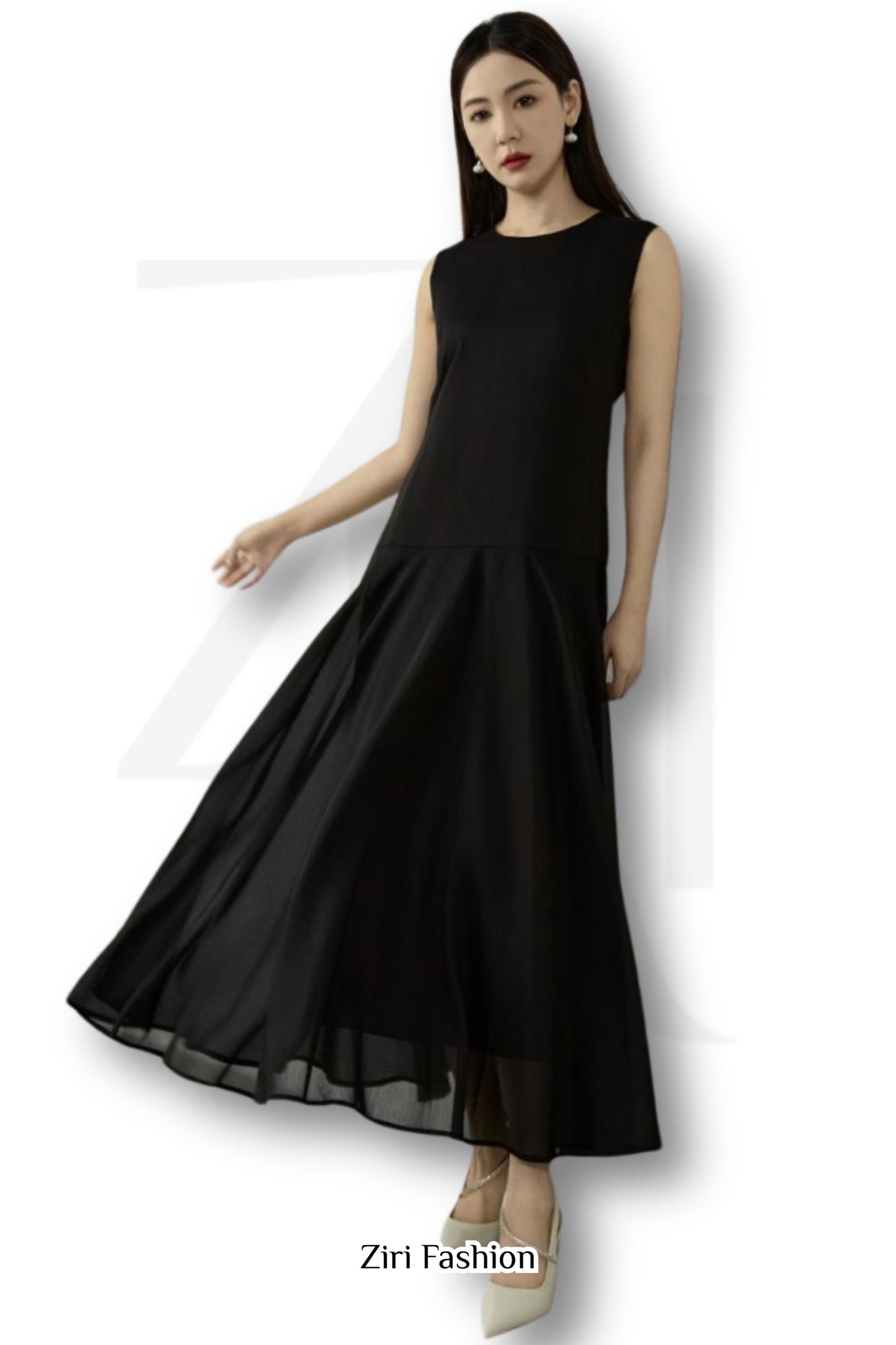 Ziri Tencel Slip-on Dress