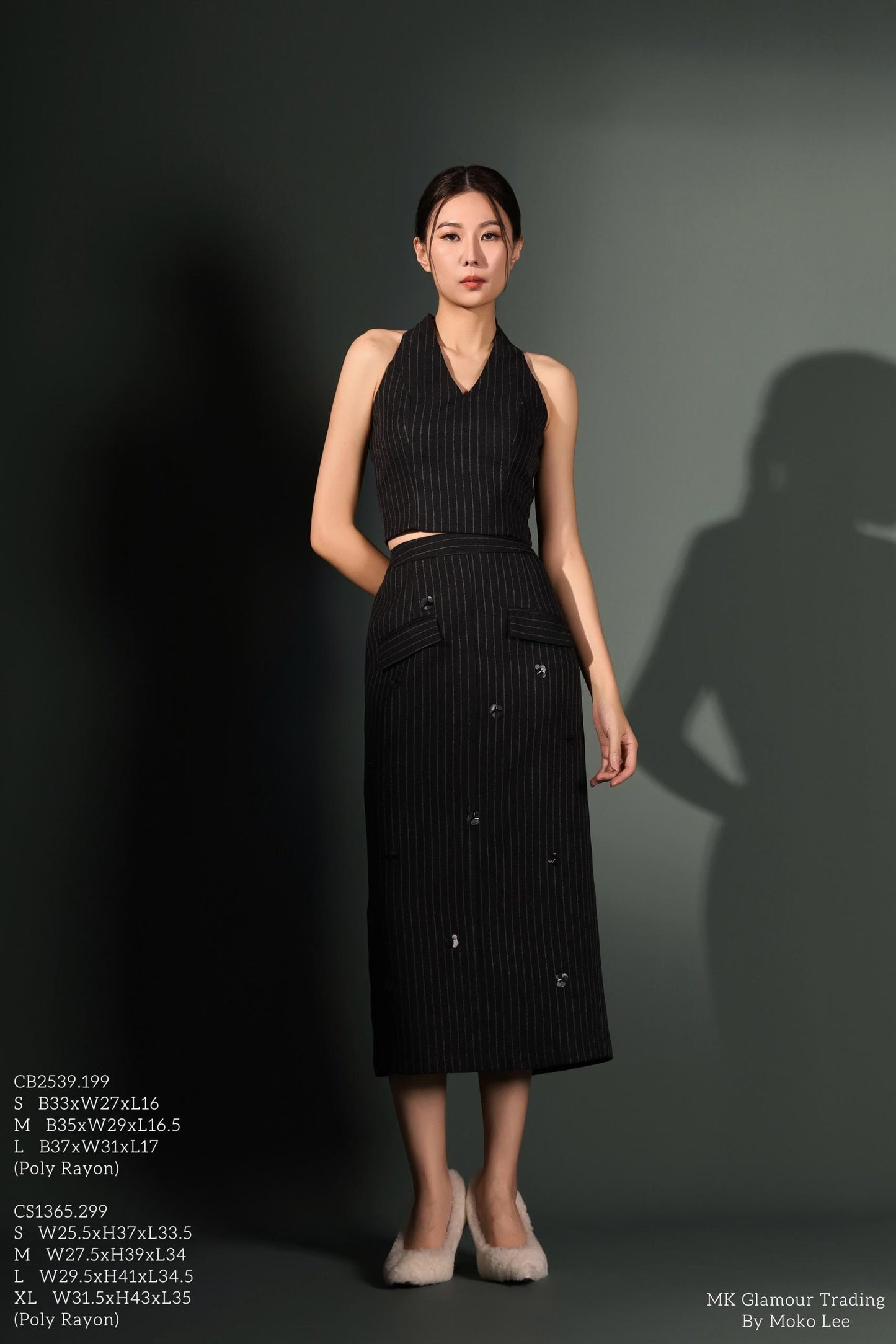 Tasha 3D Sequins Midaxi Skirt