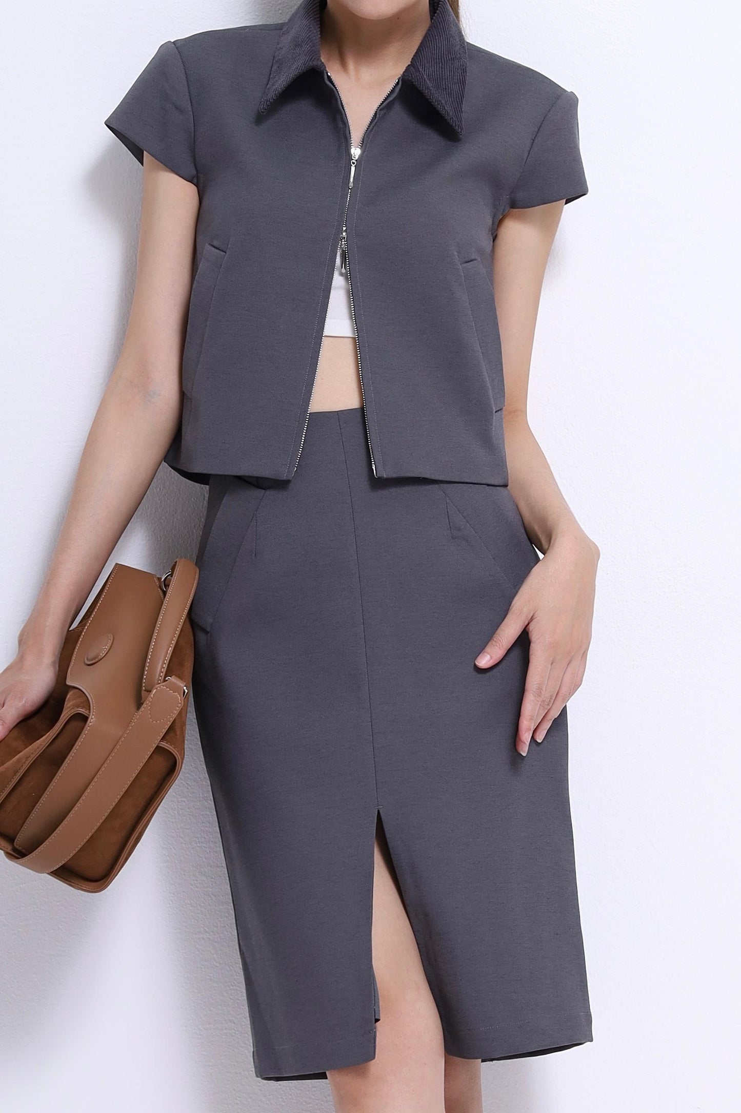 Bianca Front Slit Pencil Skirt