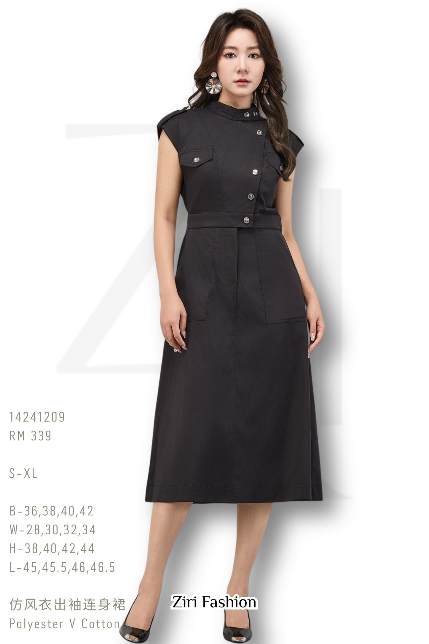 Ziri Trench Midi Dress