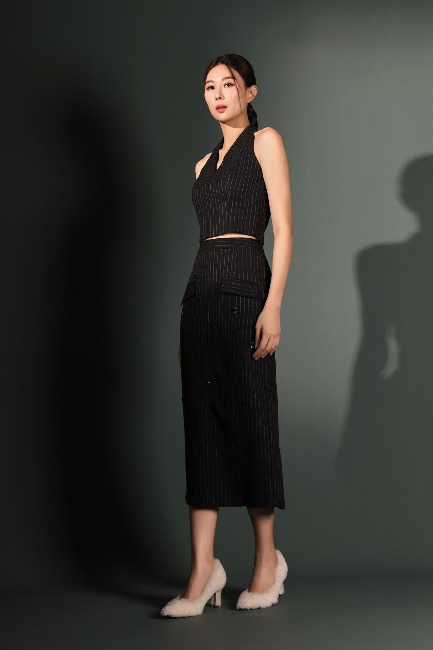 Tasha 3D Sequins Midaxi Skirt