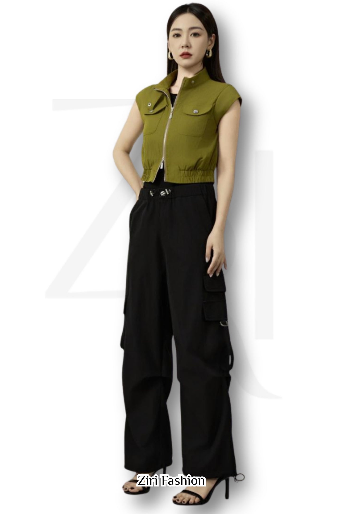 Ziri Biker Cropped Vest