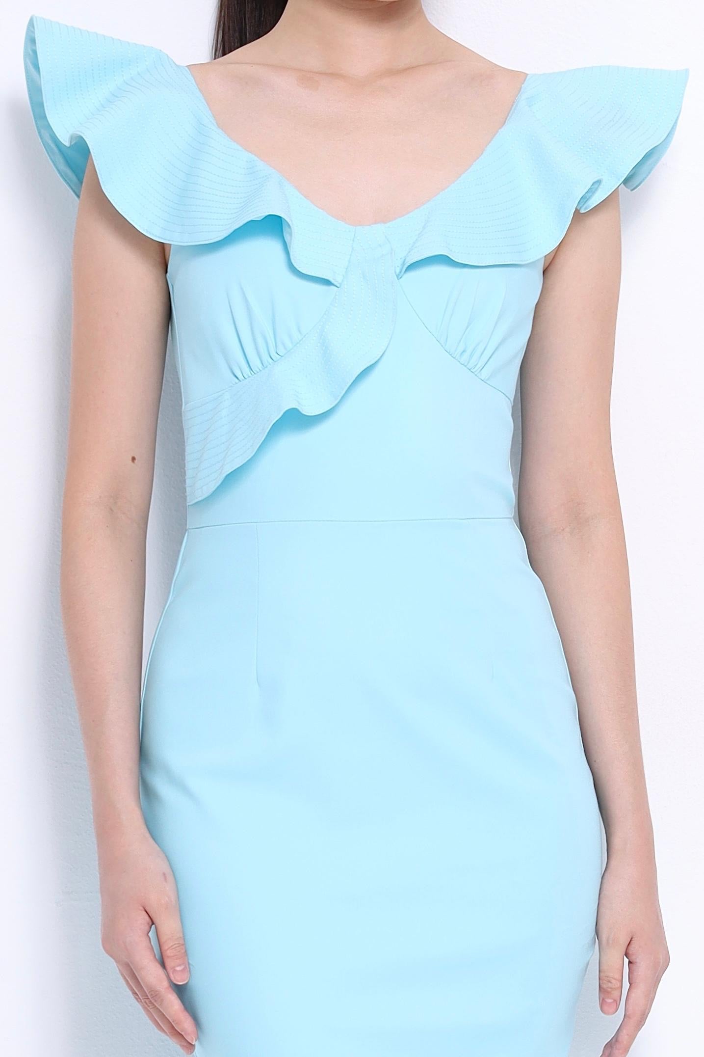 Delphine Ruffle Midi Dress