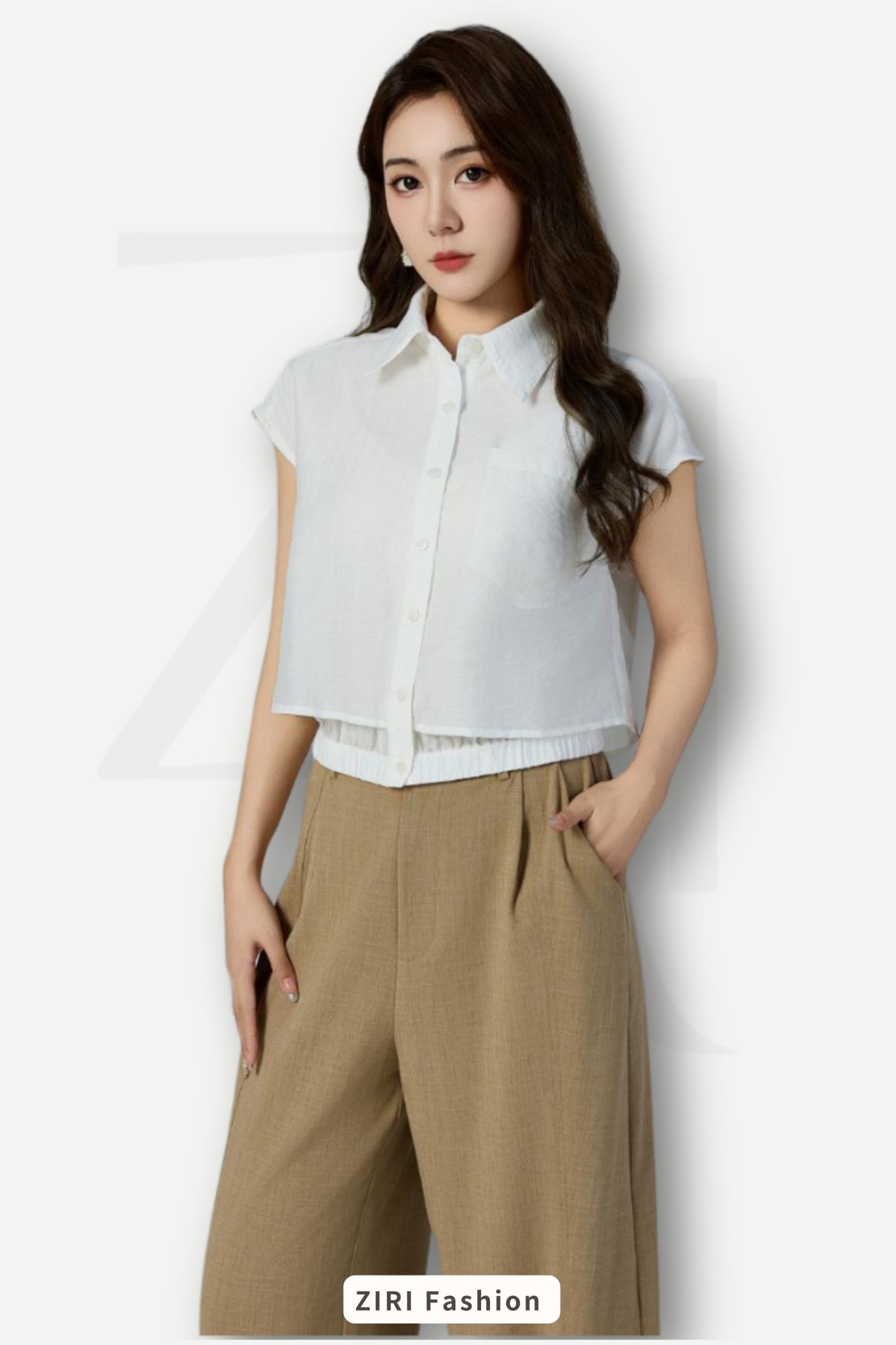 Ziri Tencel Layered Shirt
