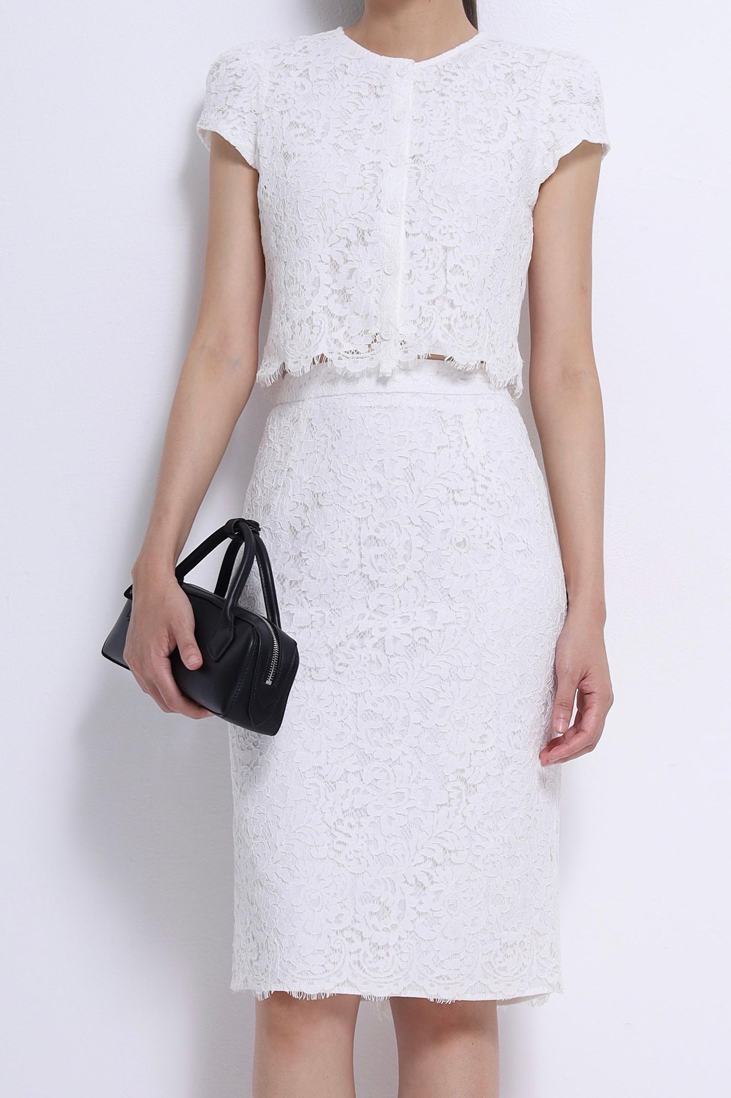 Stacey Cropped Lace Top