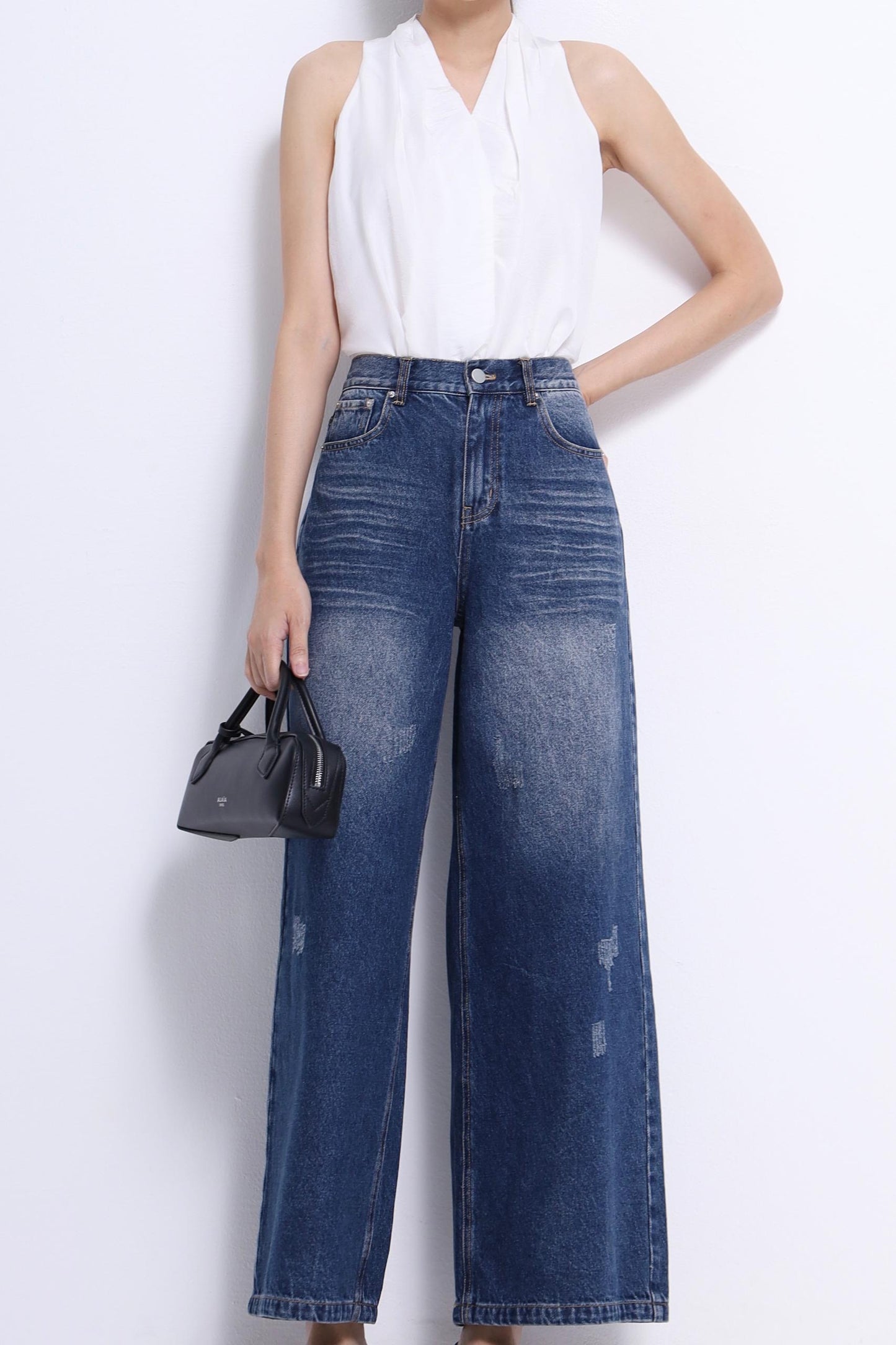 Nadya V-Neck Satin Top