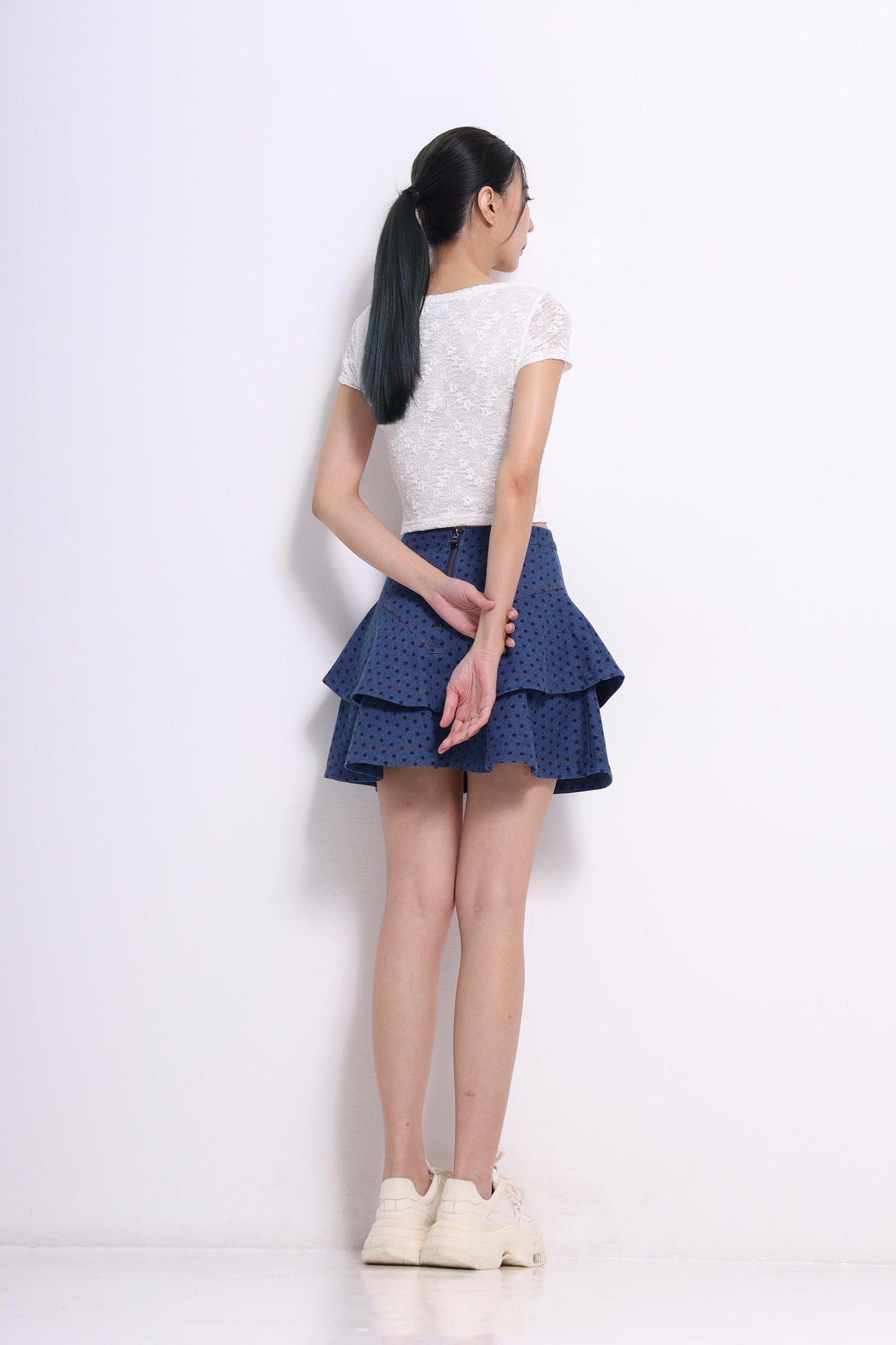 Caroline Denim Layered Skirt