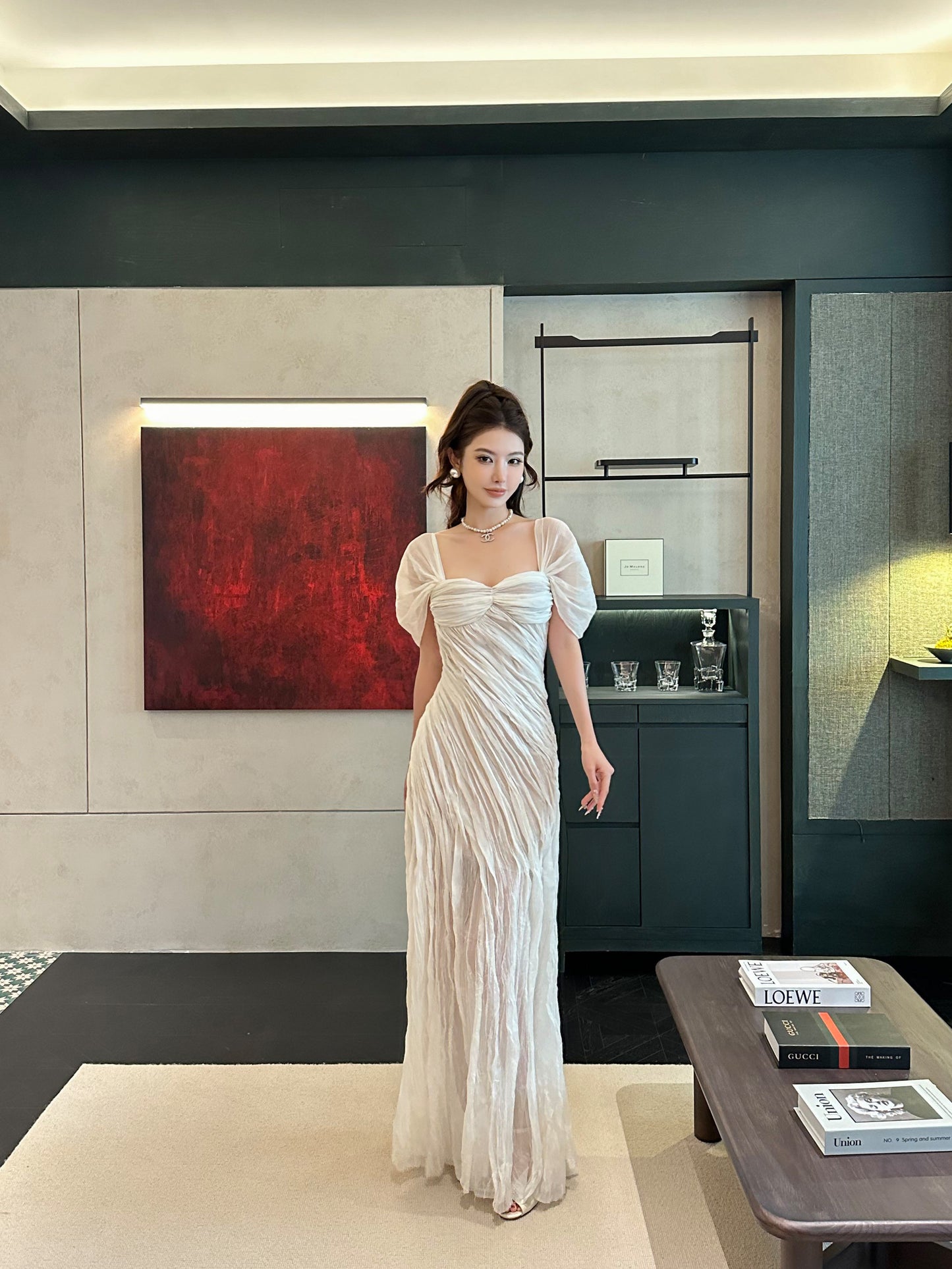 Venus Layered Evening Flare Dress