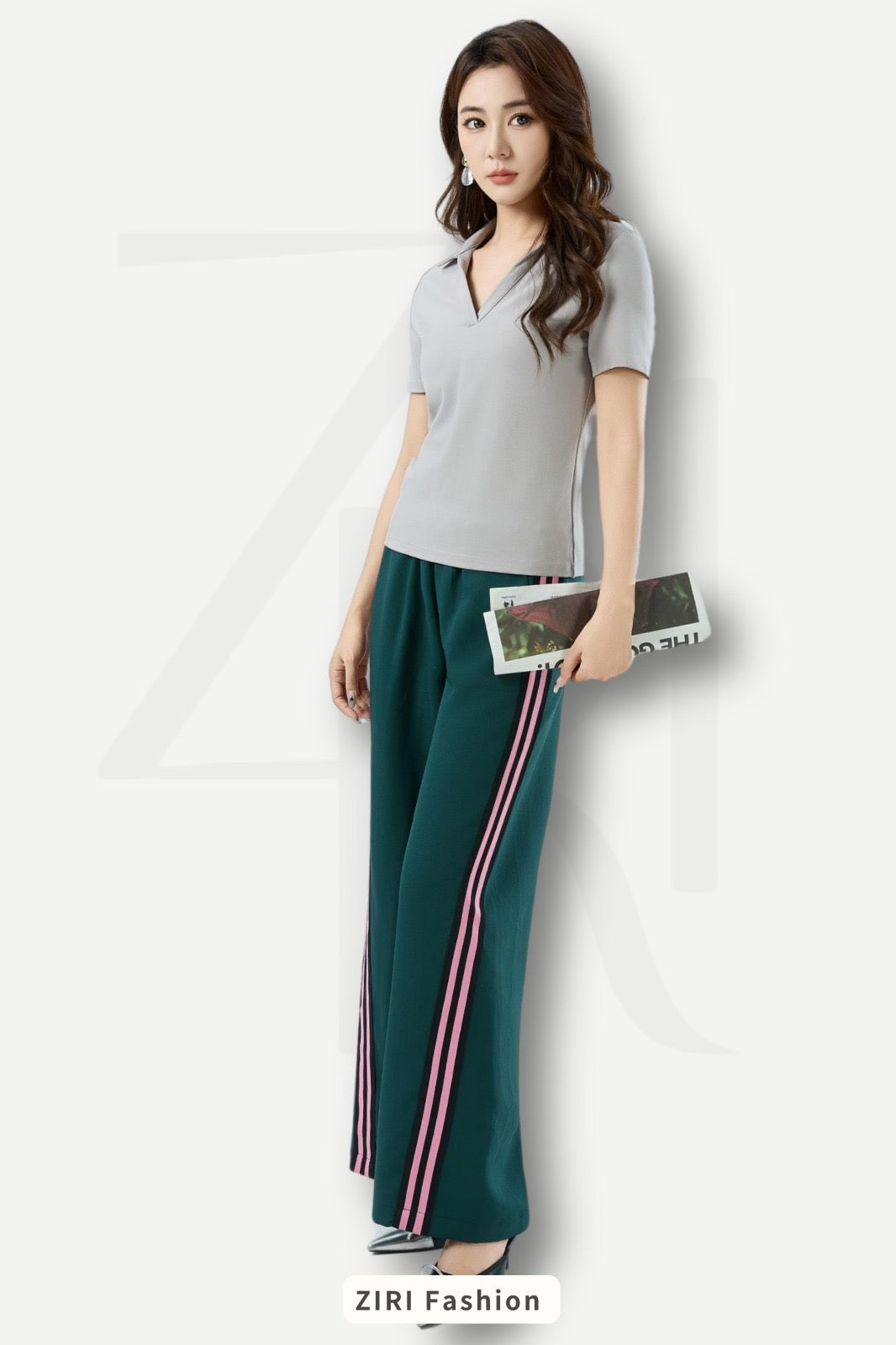 Ziri V-Neck Cotton Top