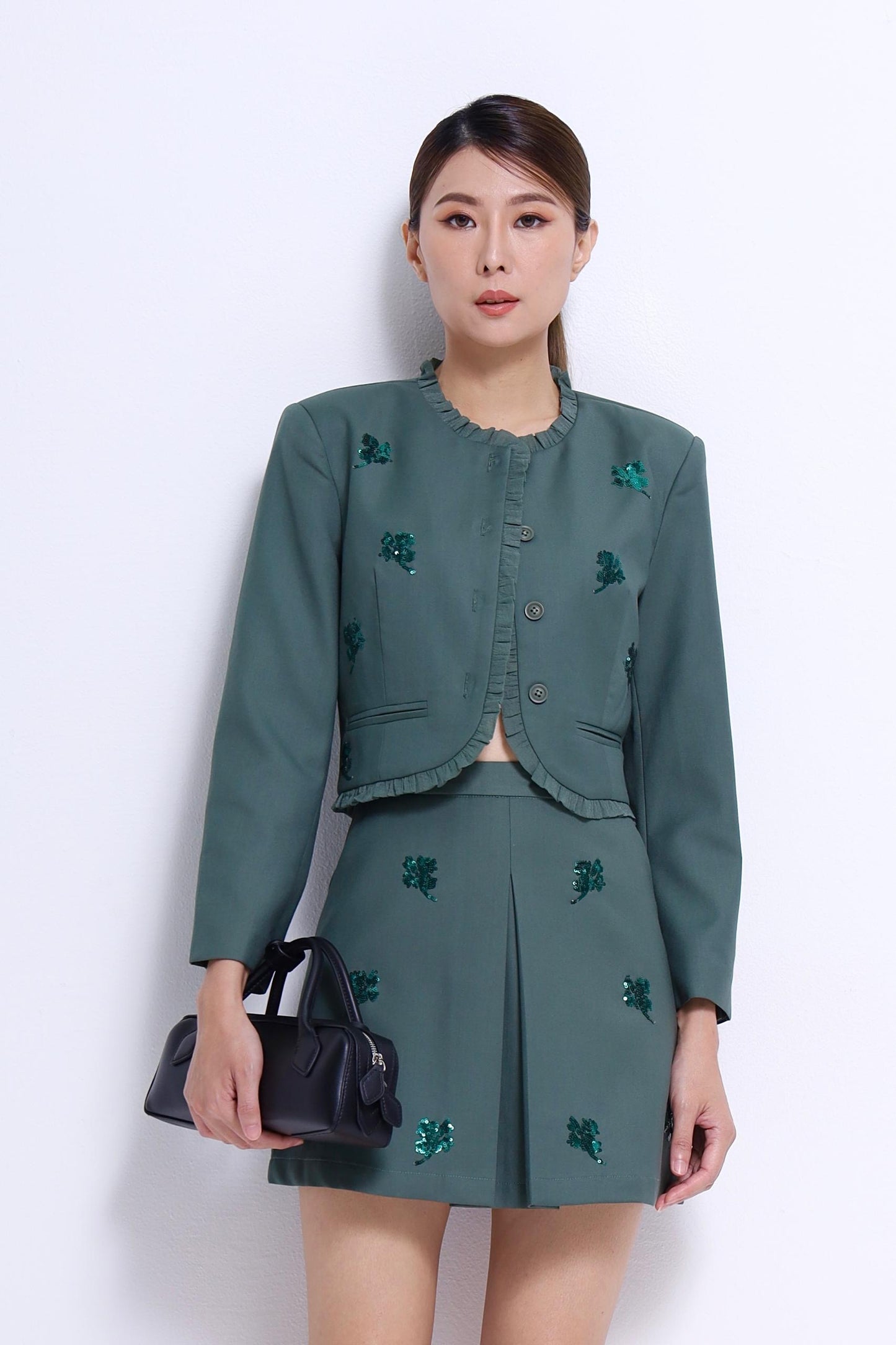 Chelsea Embroidered Cropped Jacket