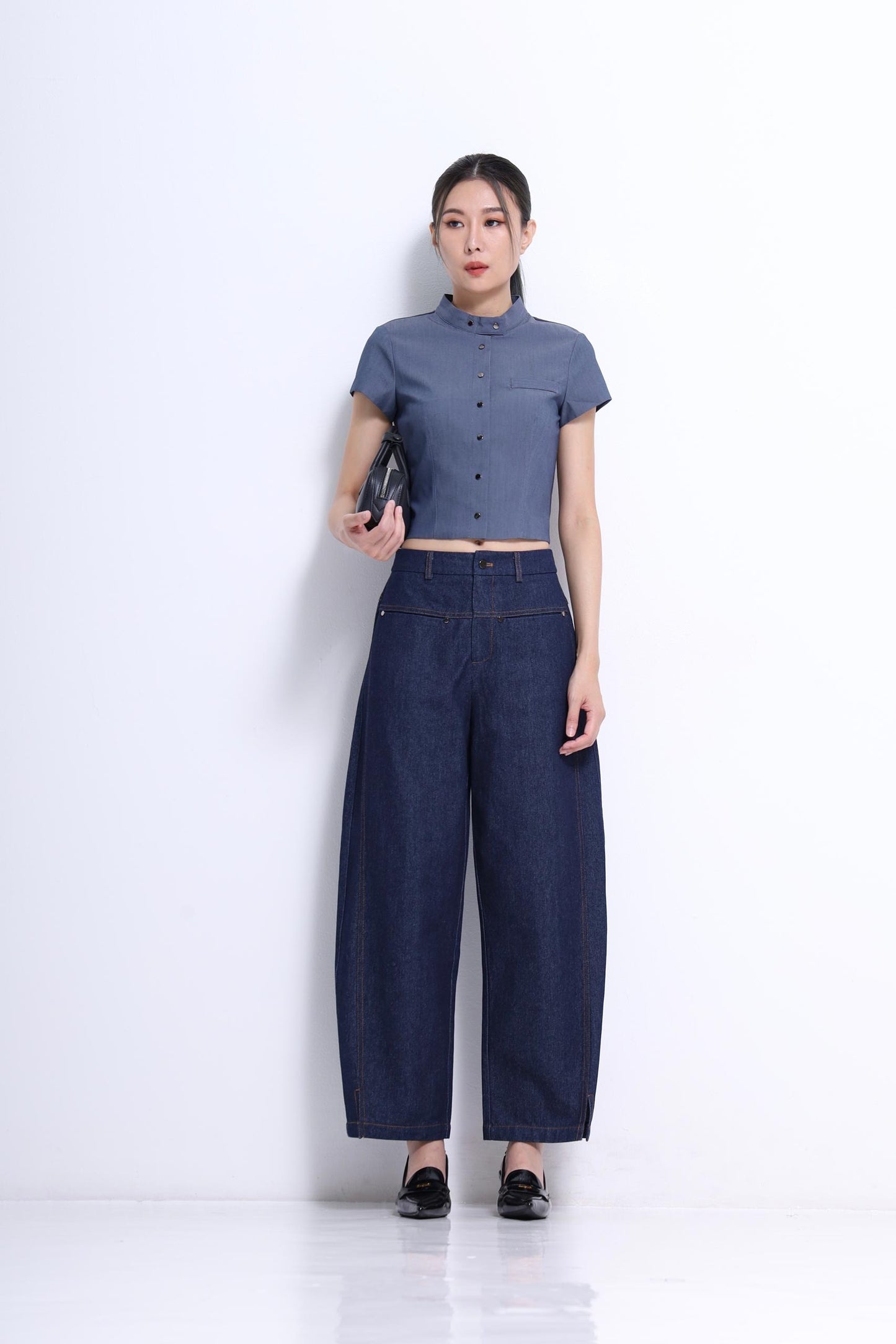 Nikki High Rise Barrel Pants