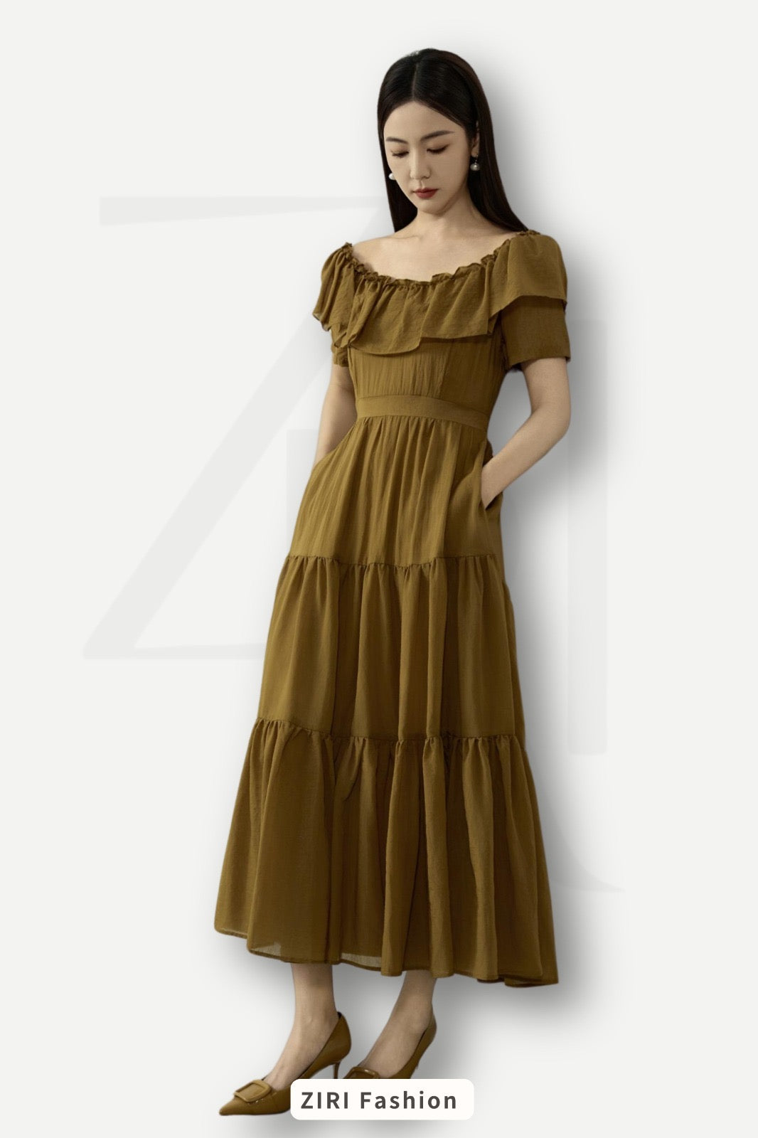 Ziri Flowy Ruffles Dress