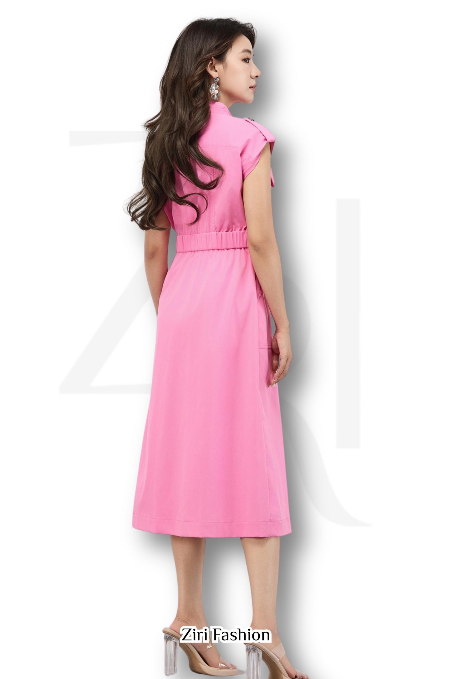 Ziri Trench Midi Dress