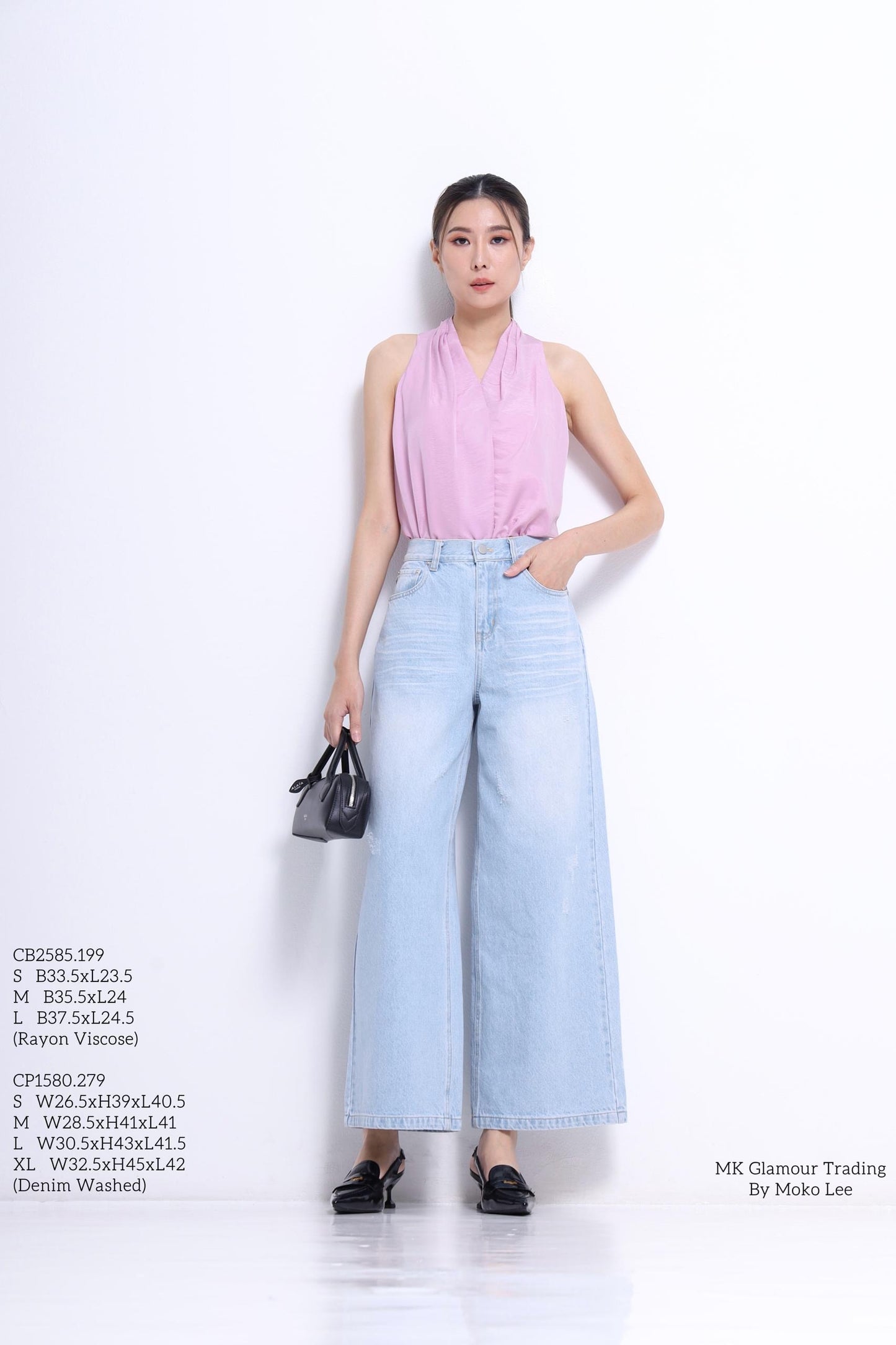 Nadya V-Neck Satin Top