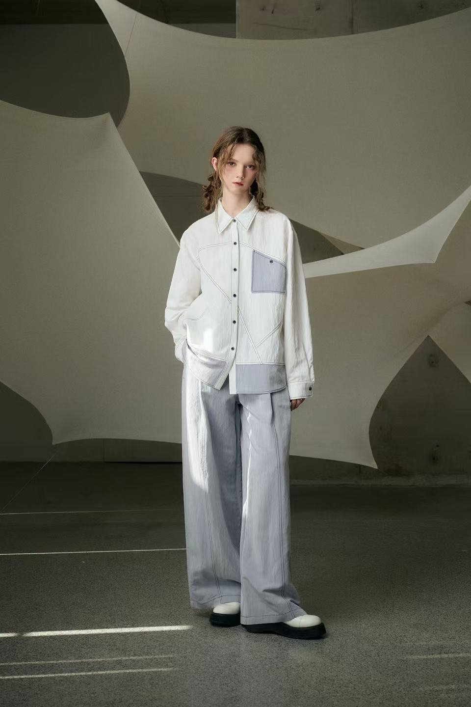 Blake Bicolor Wide Legged Pants