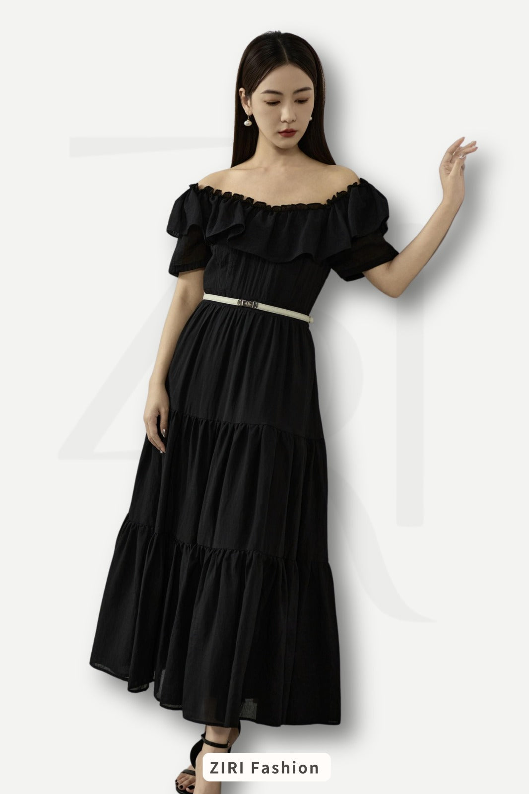 Ziri Flowy Ruffles Dress