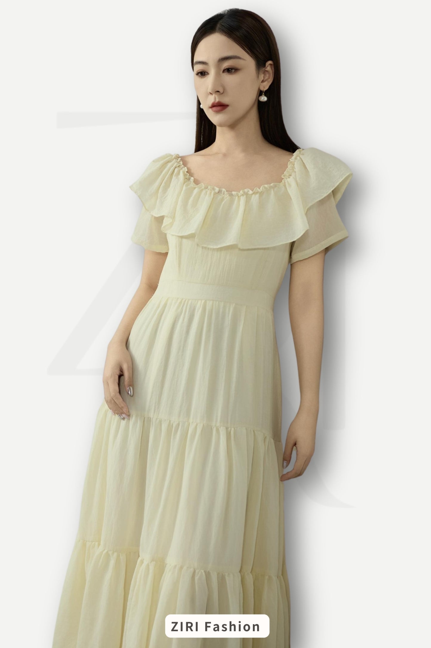 Ziri Flowy Ruffles Dress