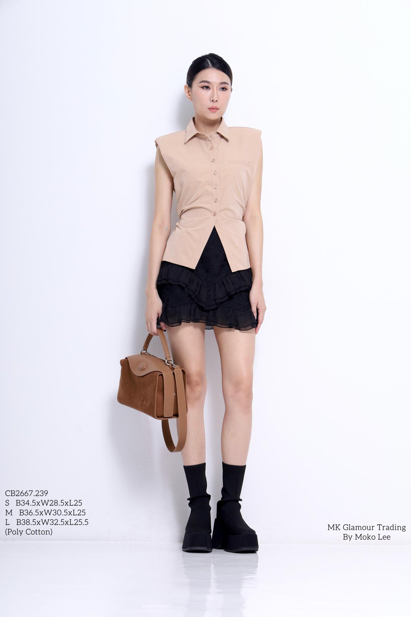 Gia Fitted Back Tie Shirt