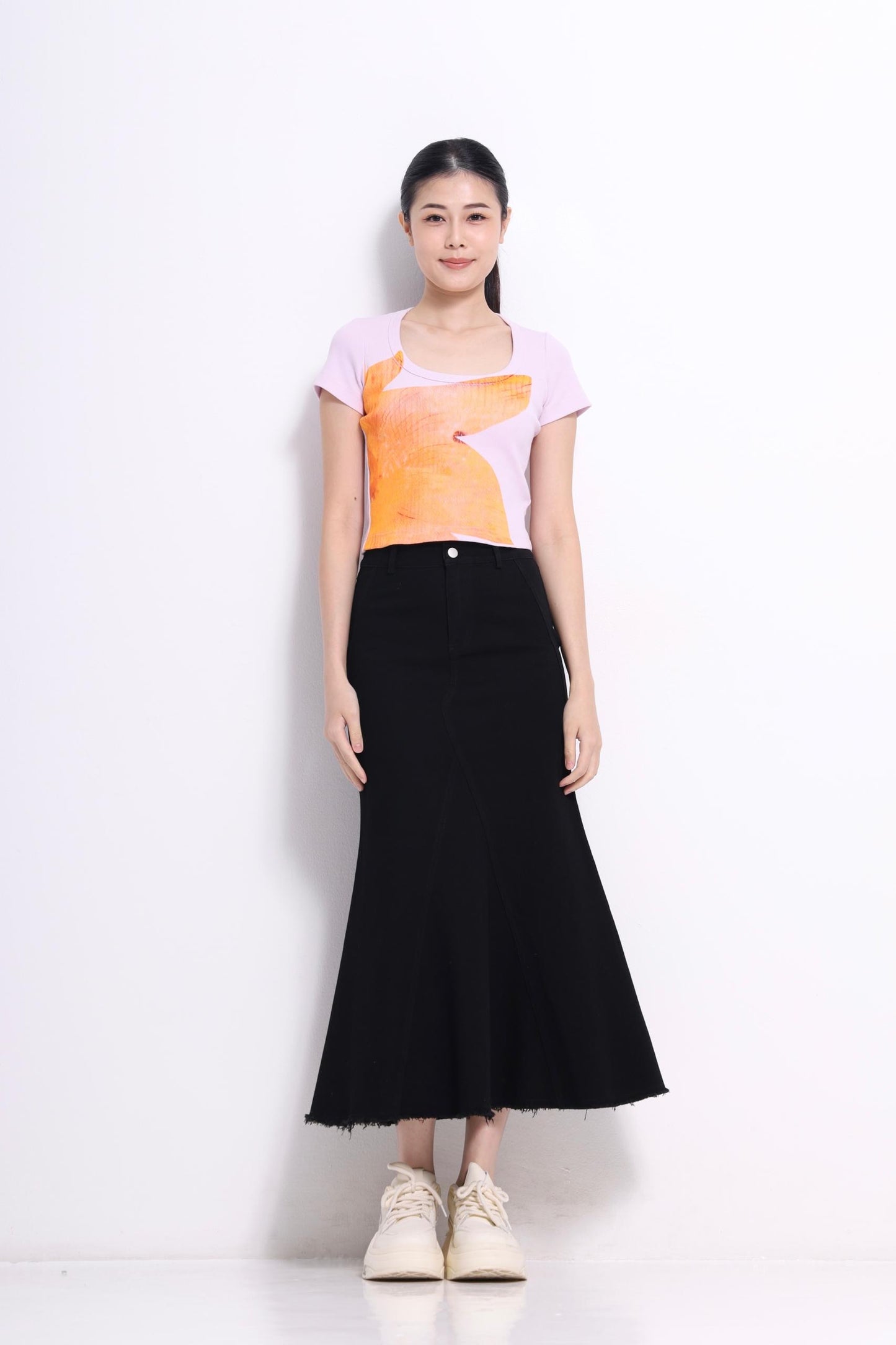 Azalea High Waisted Denim Mermaid Skirt