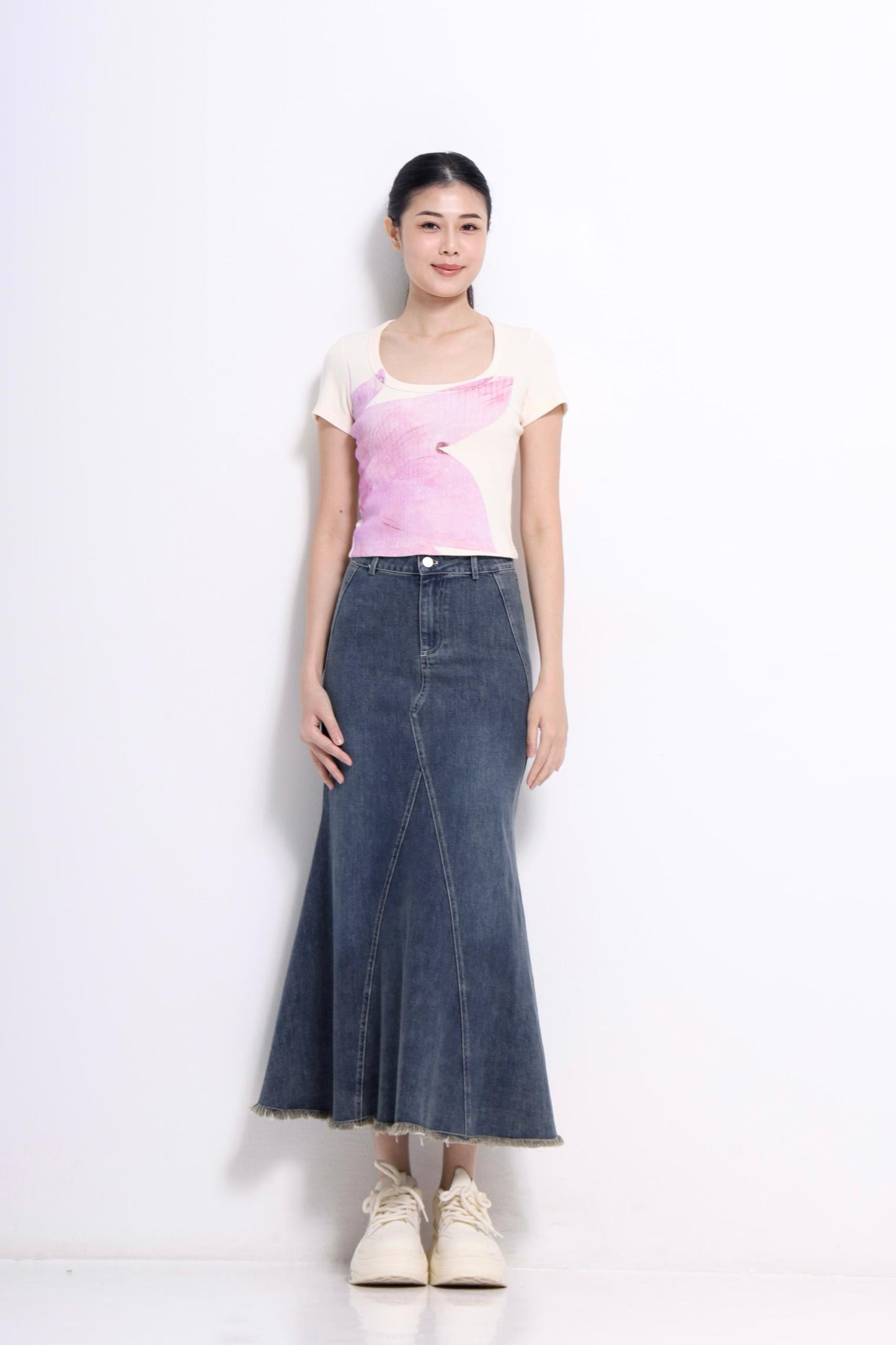 Azalea High Waisted Denim Mermaid Skirt