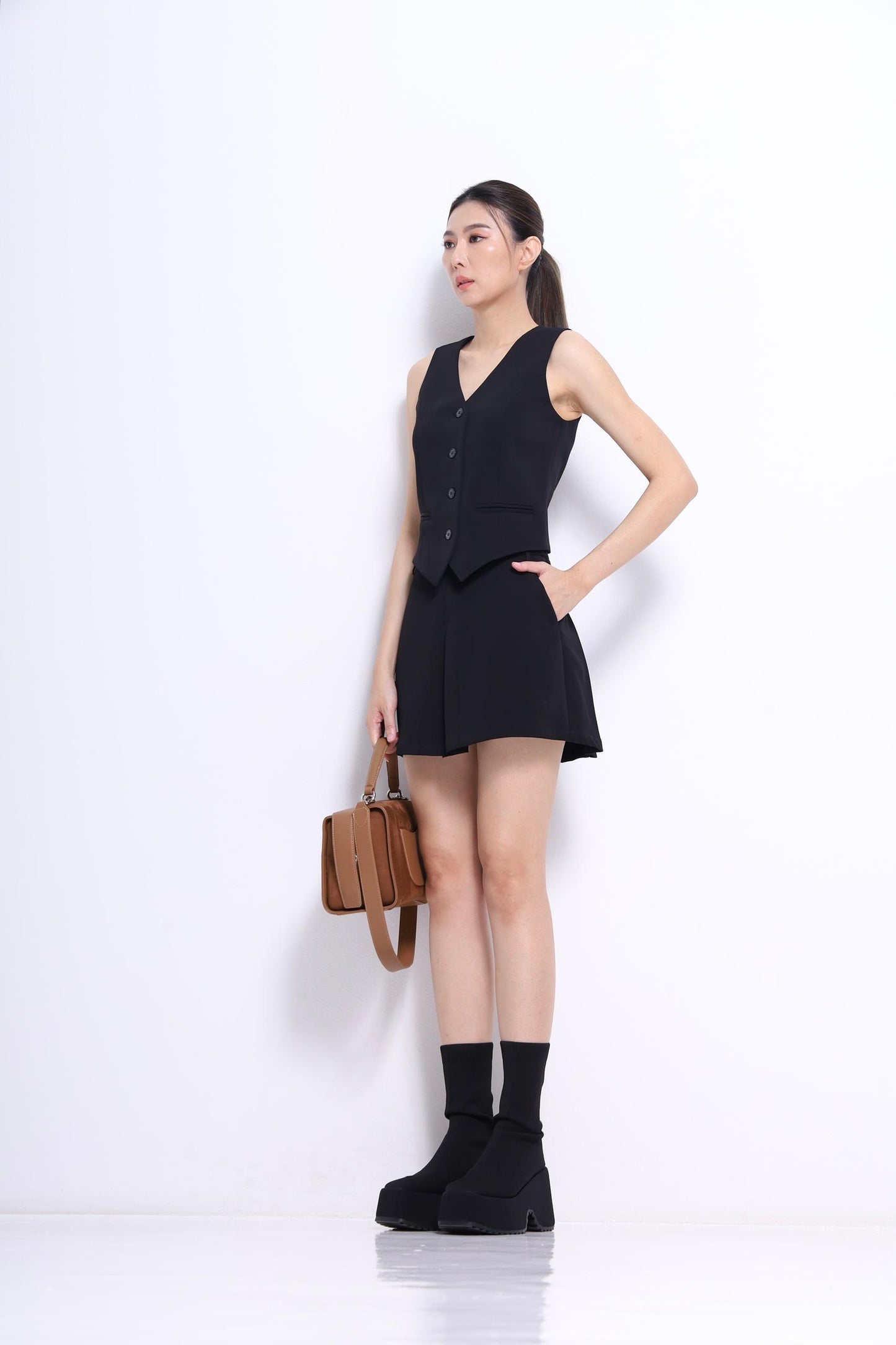 Bianca V-Neck Tailored Vest