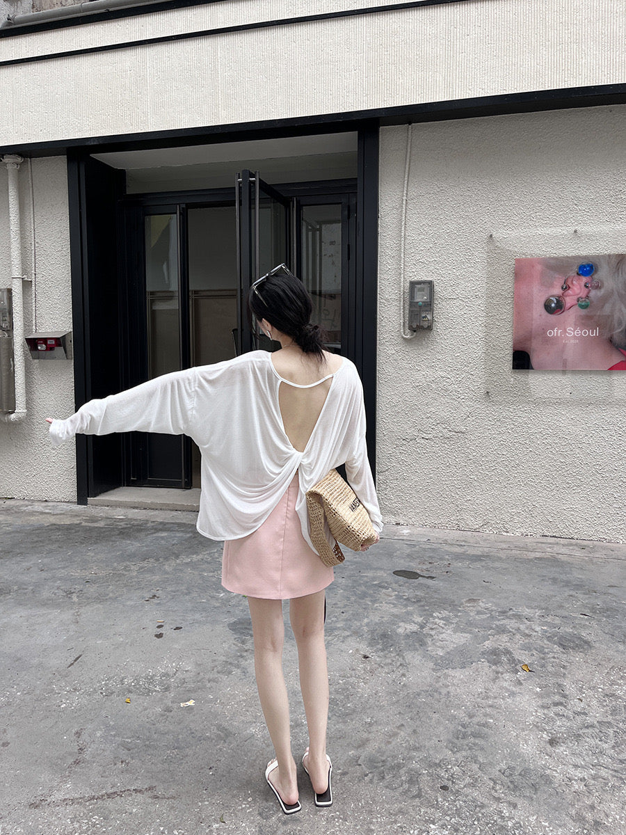 Hoo Loose Open Back Tee