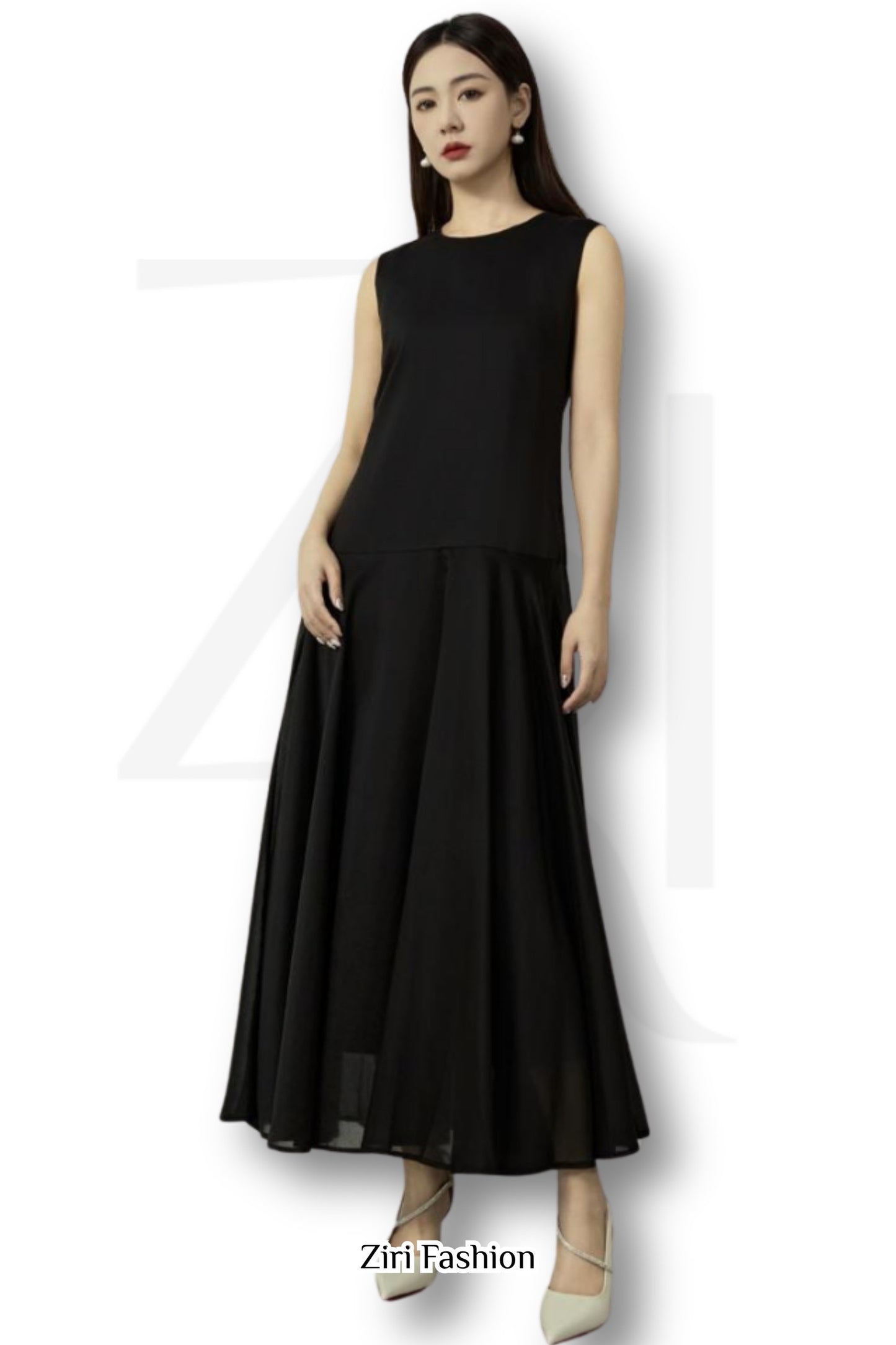 Ziri Tencel Slip-on Dress