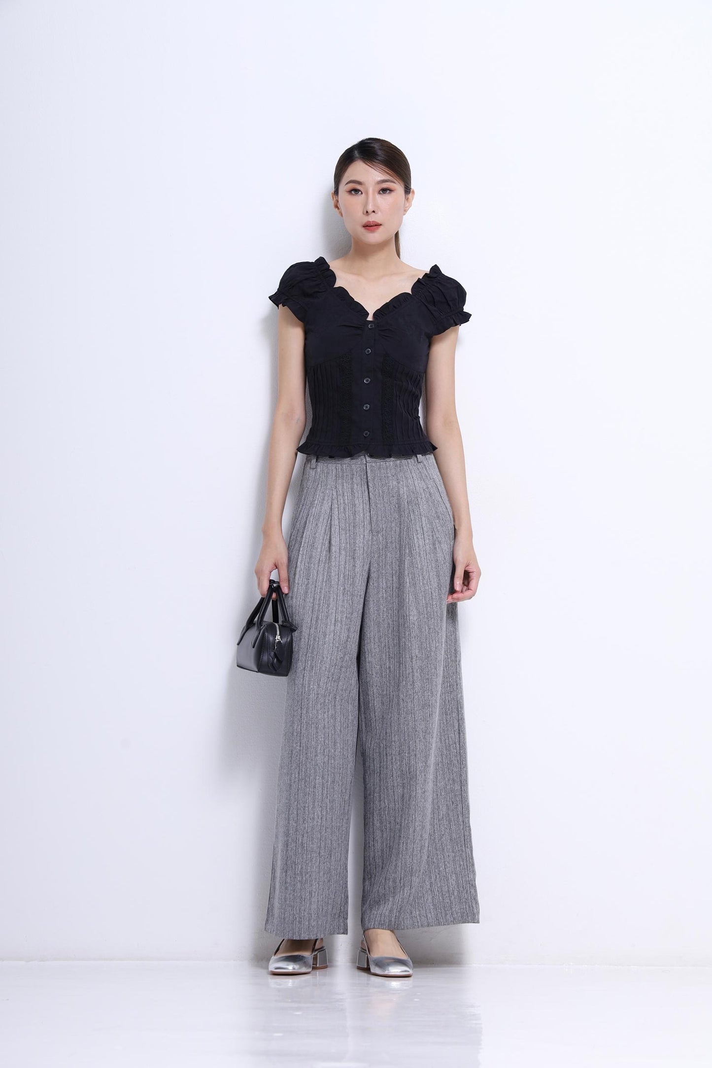Giselle V-Neck Ruffle Blouse