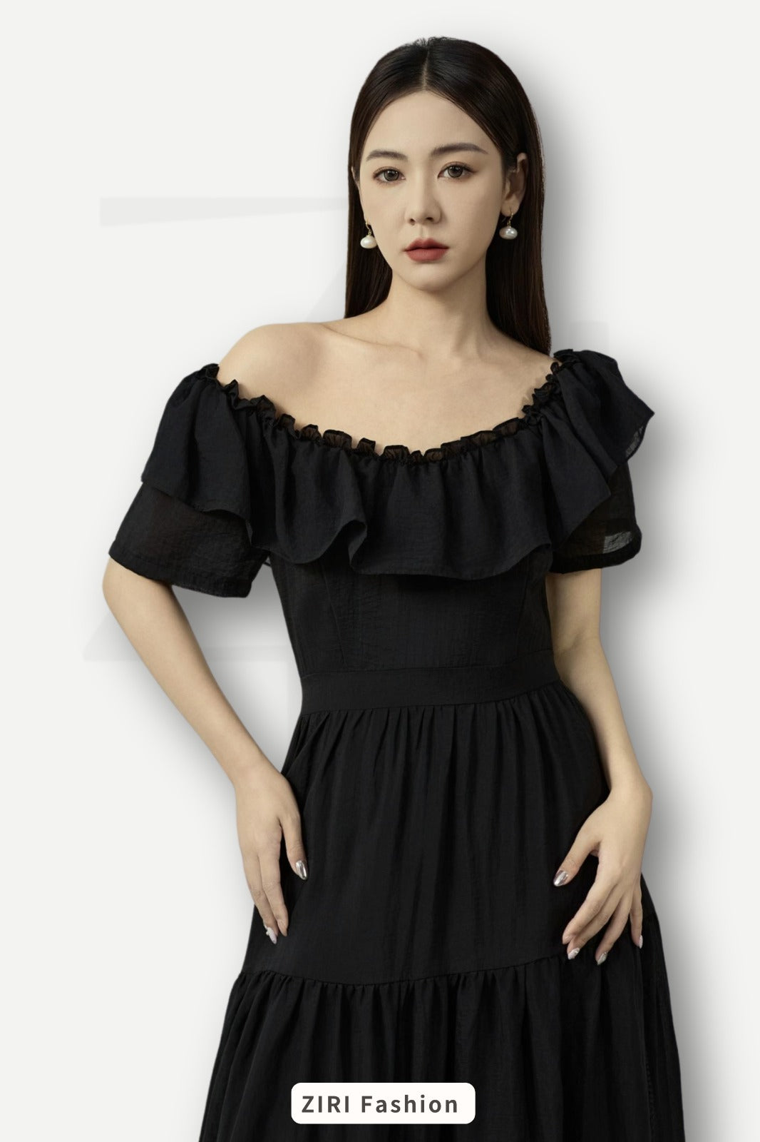 Ziri Flowy Ruffles Dress