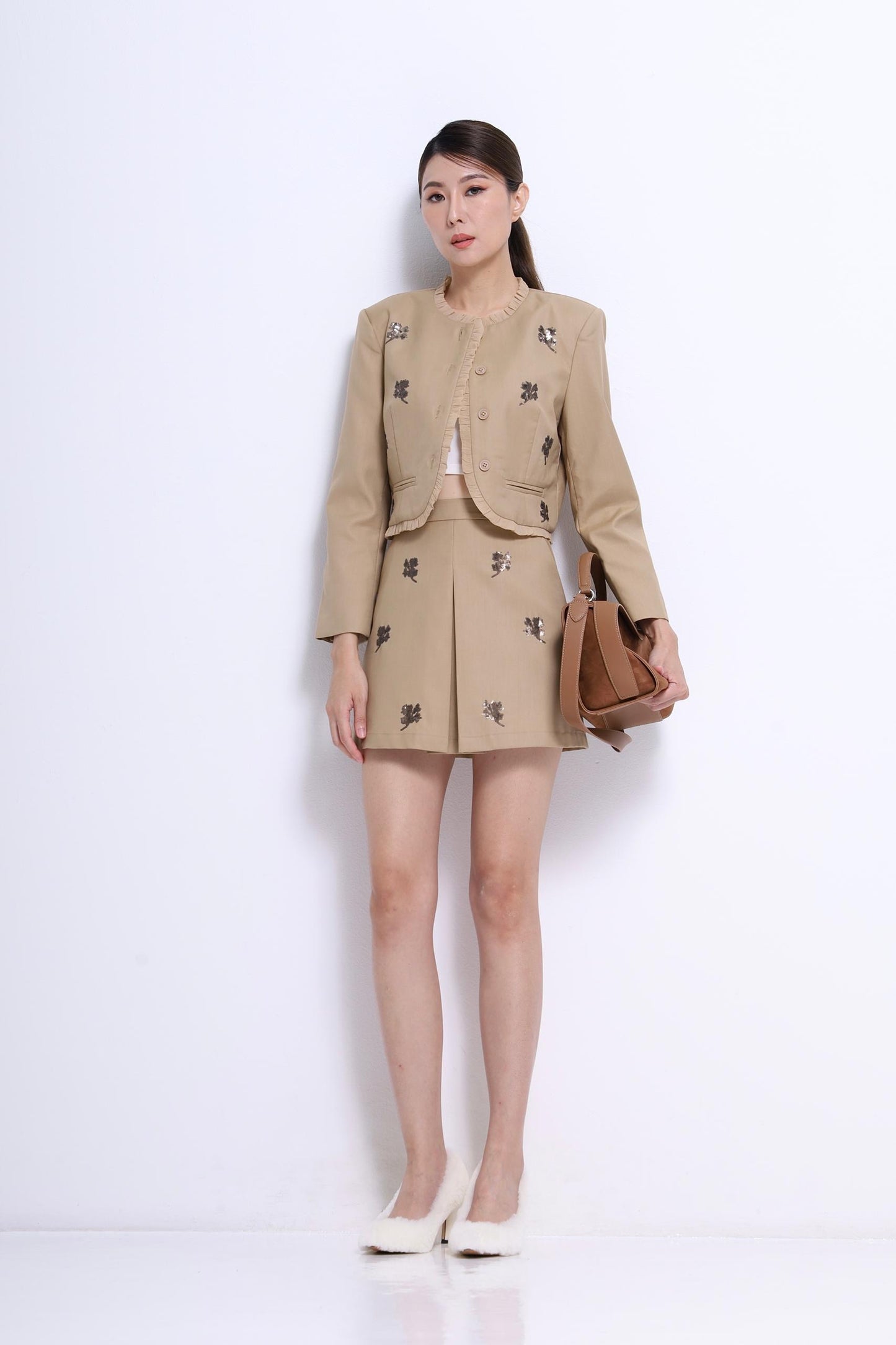 Chelsea Embroidered Cropped Jacket