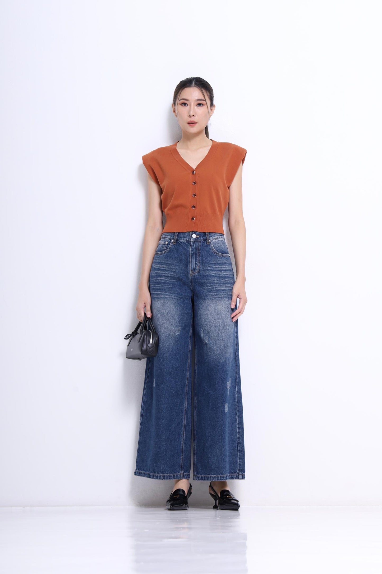 Josie Washed Denim Wide Legged Jeans