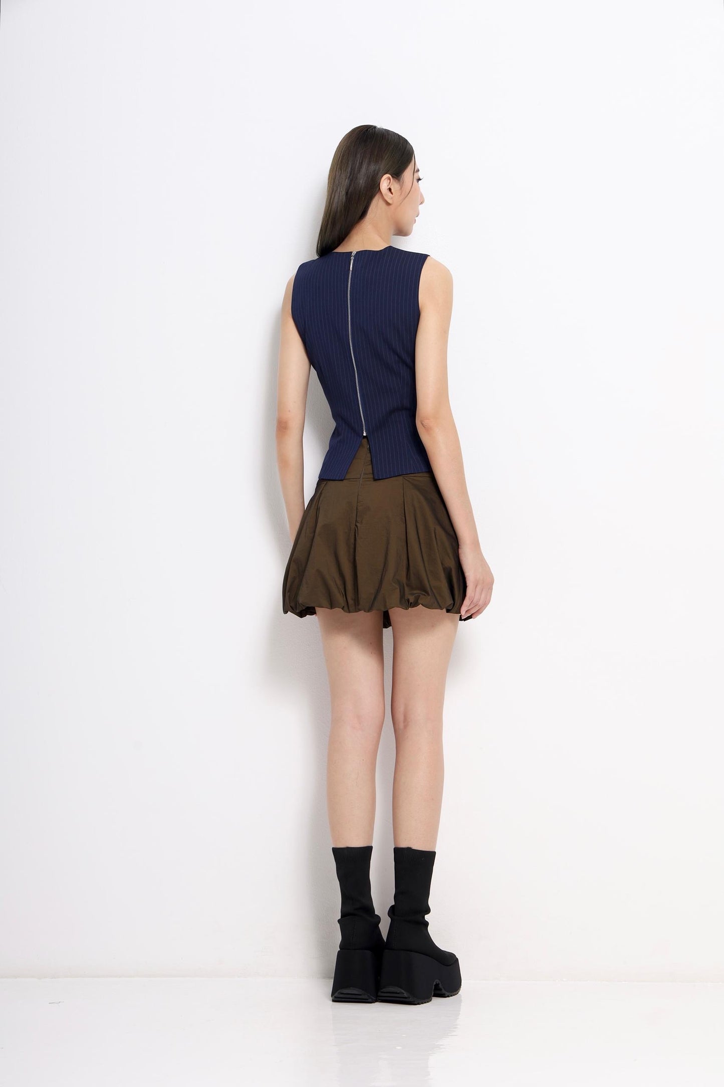 Talia Bubble Hem Mini Skirt