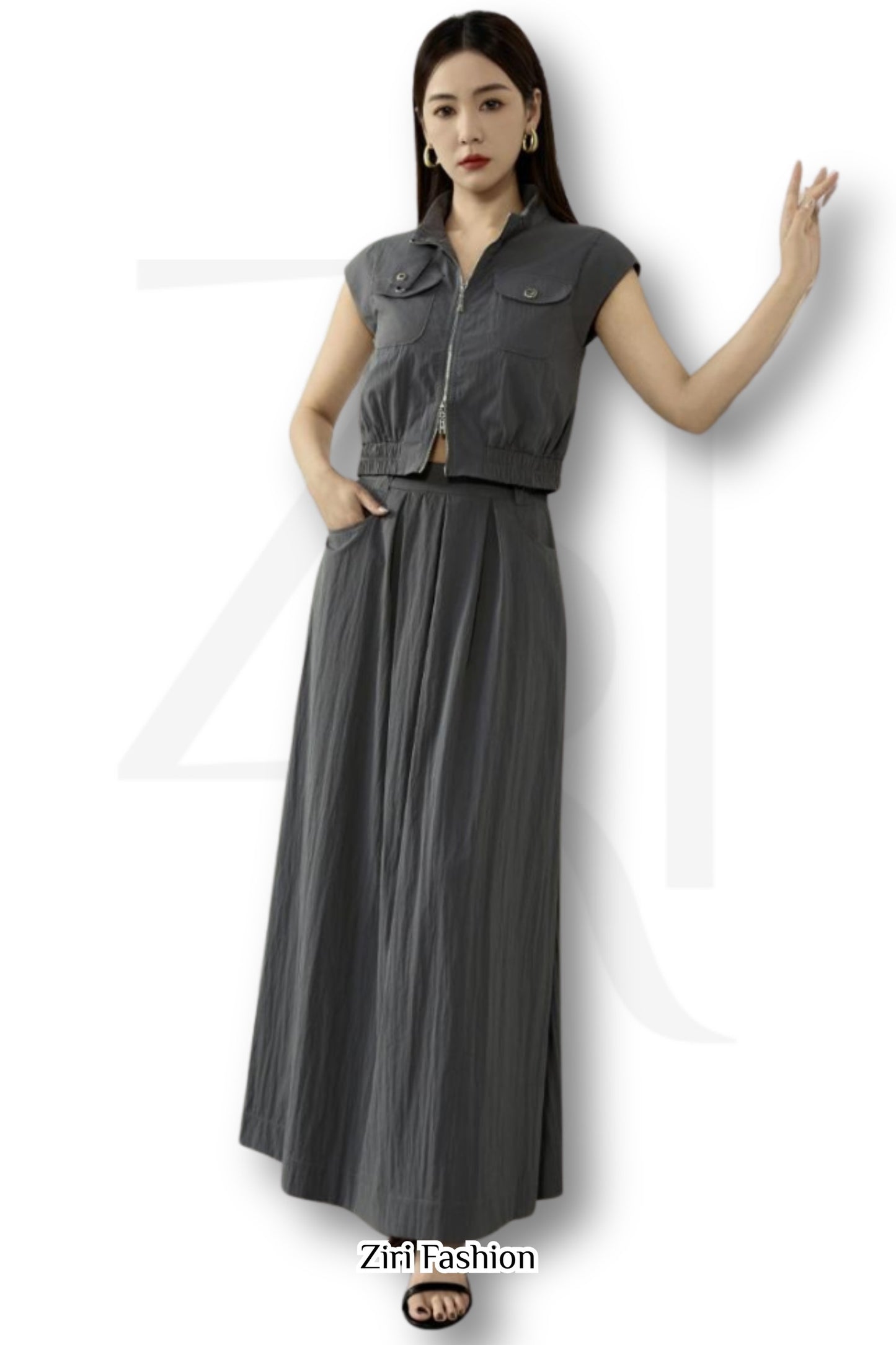 Ziri A-line Maxi Skirt